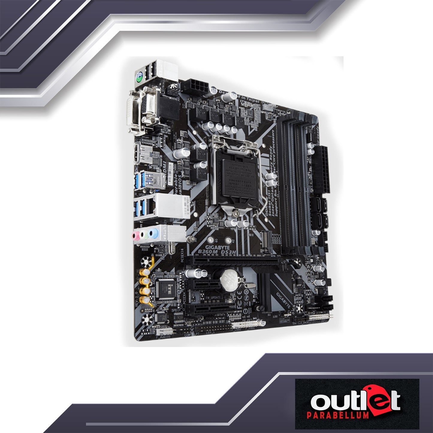 REFURBISHED GA-B360M-DS3H GIGABYTE INTEL B360 S1151 MICRO ATX MOTHERBOARD