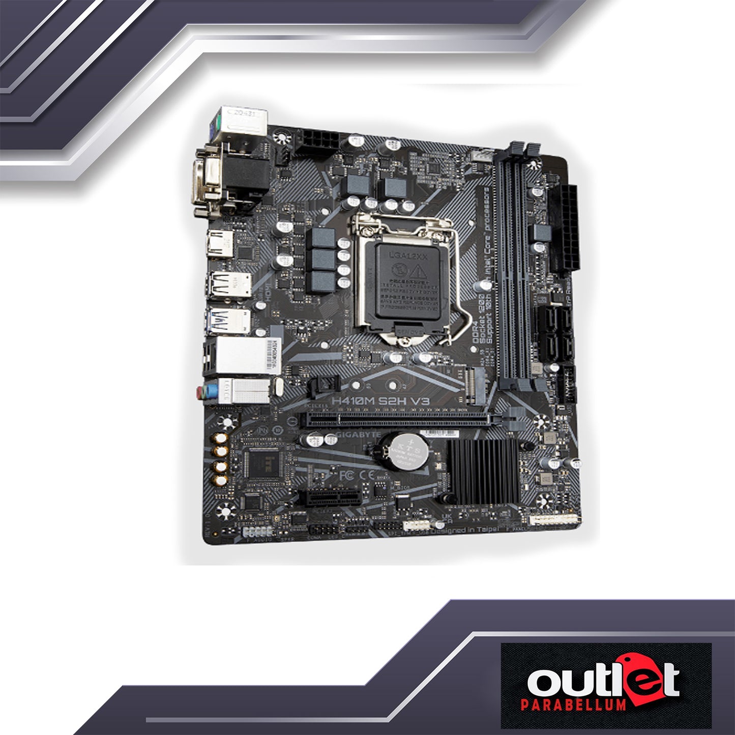REFURBISHED GIGABYTE GA-H410M-S2H-V3 INTEL H510 LGA1200 HDMI/DVI/DSUB MATX MB