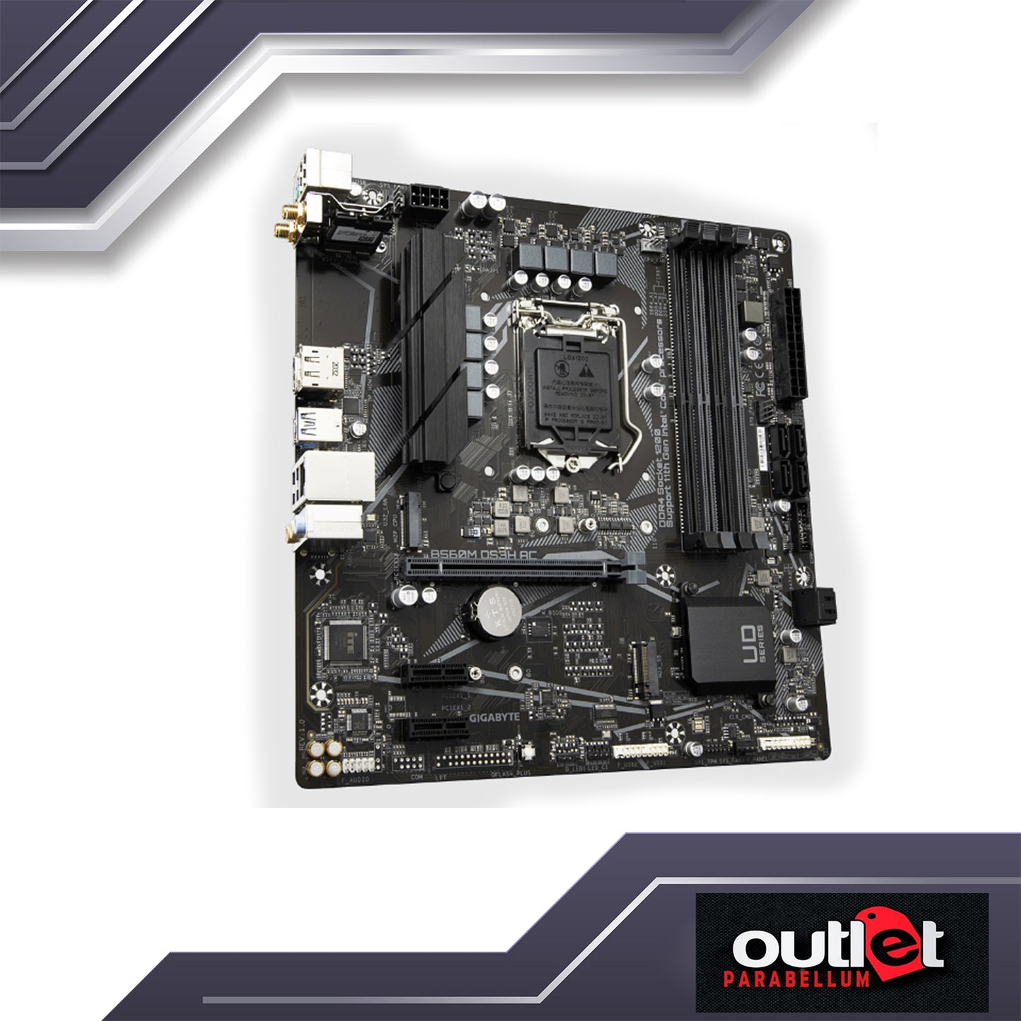 REFURB GA-B560M-DS3H-AC GIGABYTE INTEL B560 DIRECT 6+2 PHASE DIGITAL VRM Motherboard