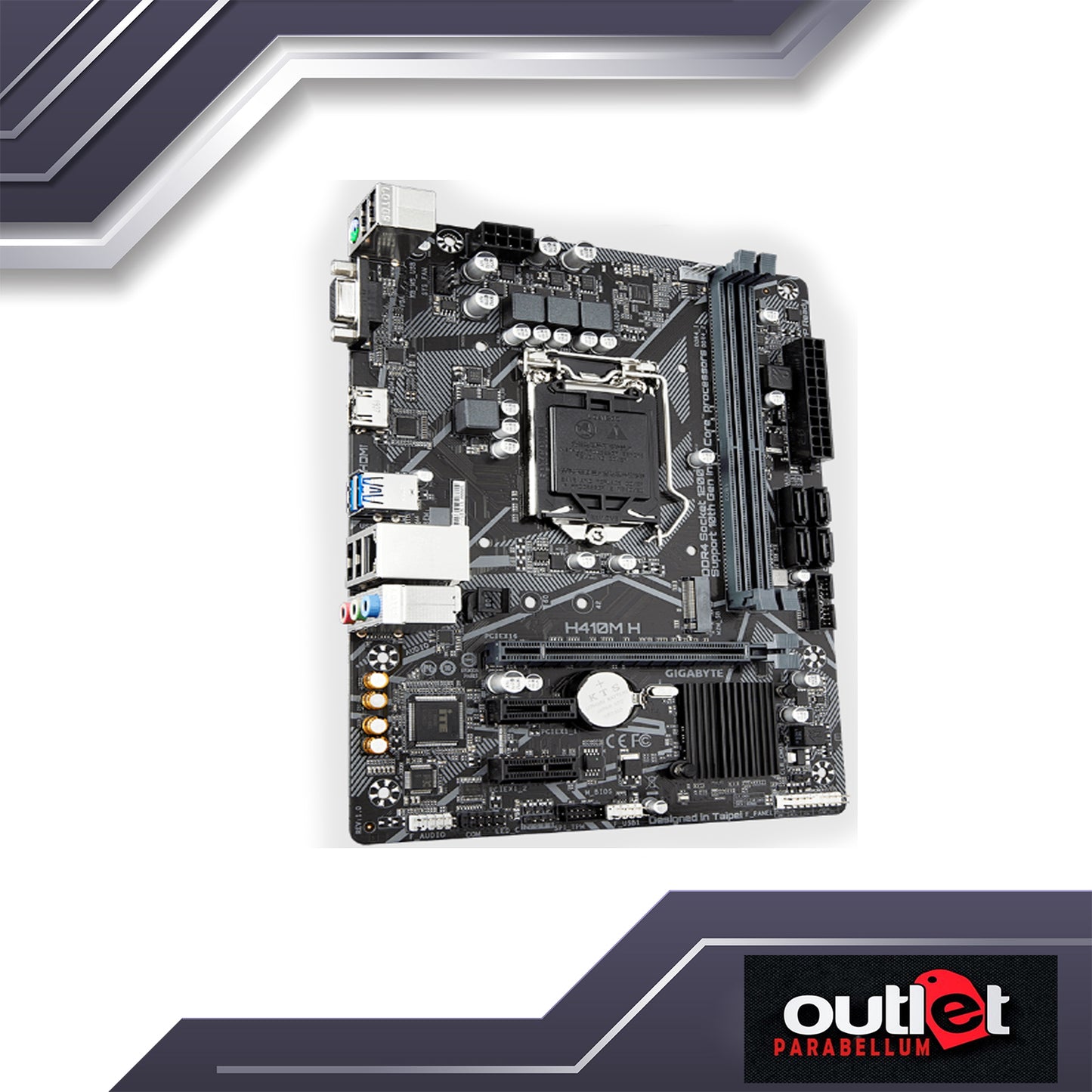 REFURBISHED GIGABYTE GA-H410M-H INTEL H410 LGA1200 DSUB/HDMI MATX MOTHERBOARD