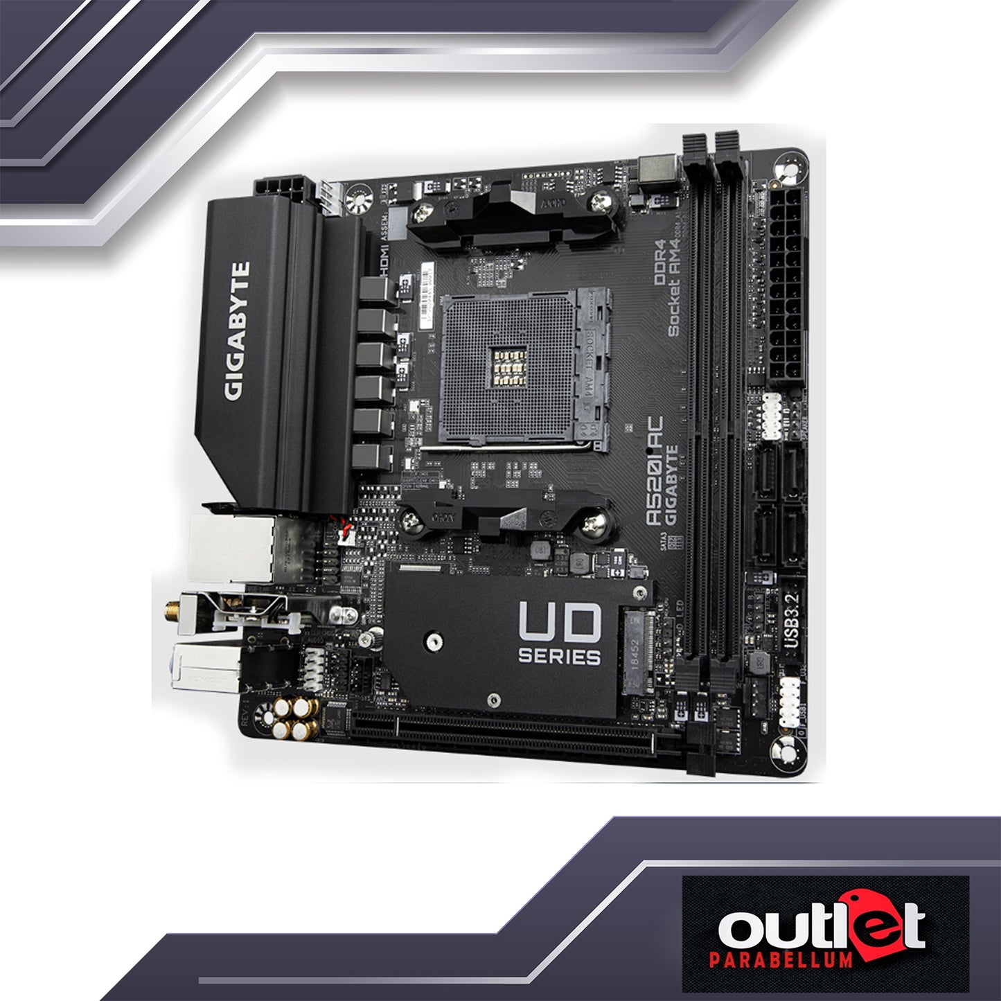 REFURBISHED GA-A520I-AC GIGABYTE AMD A520 MINI ITX 11AC WIFI, GIGBYTE LAN MOTHERBOARD