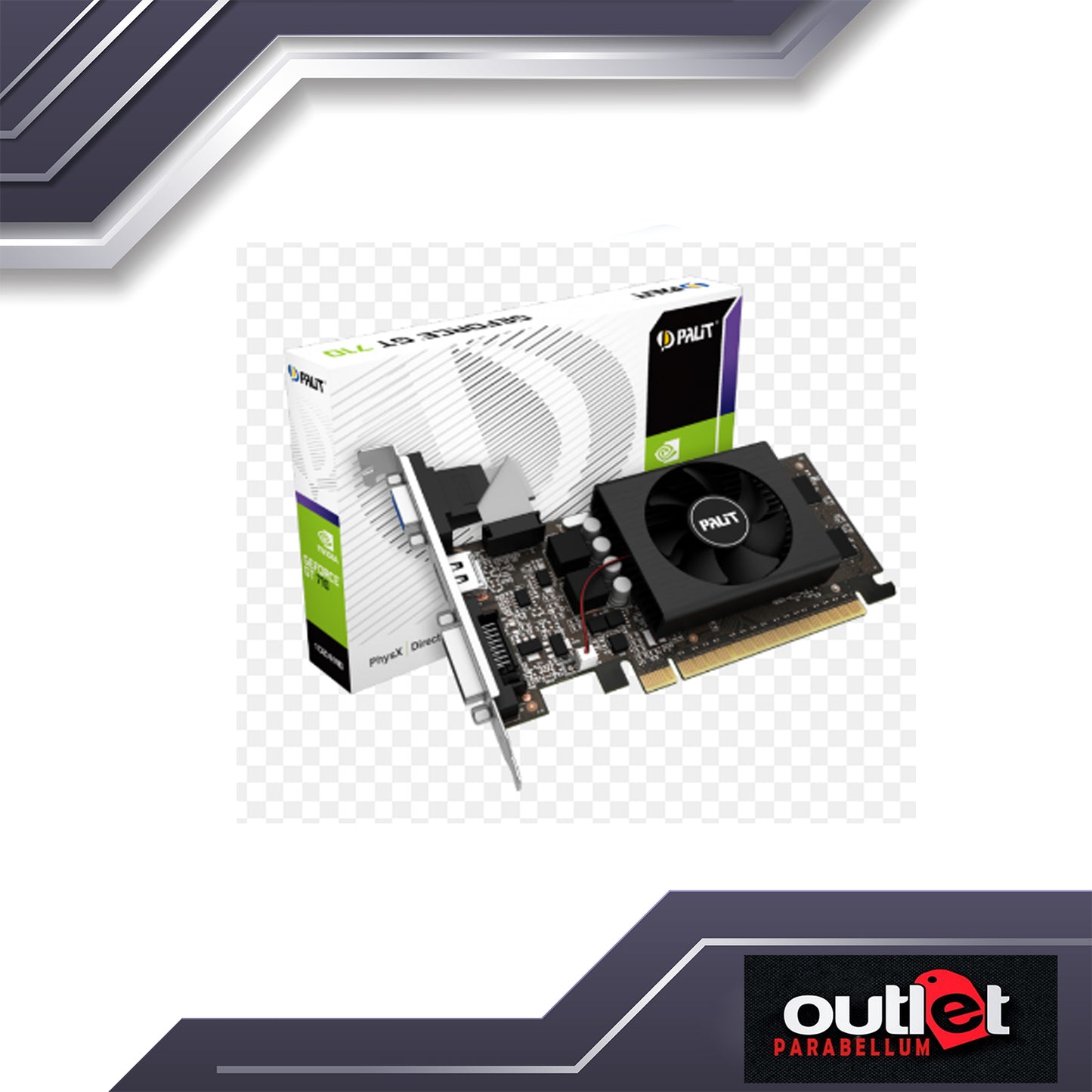 REFURBISHED PALIT NEAT7100HD06-2080F PALIT GT710 1G DDR3 VGA W DSUB+DVI+HDMI