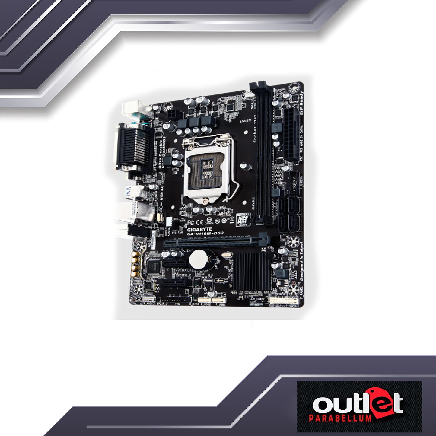 REFURBISHED GIGABYTE GA-H110M-DS2 H110 S1151 2XDDR4 mATX DUALBIOS