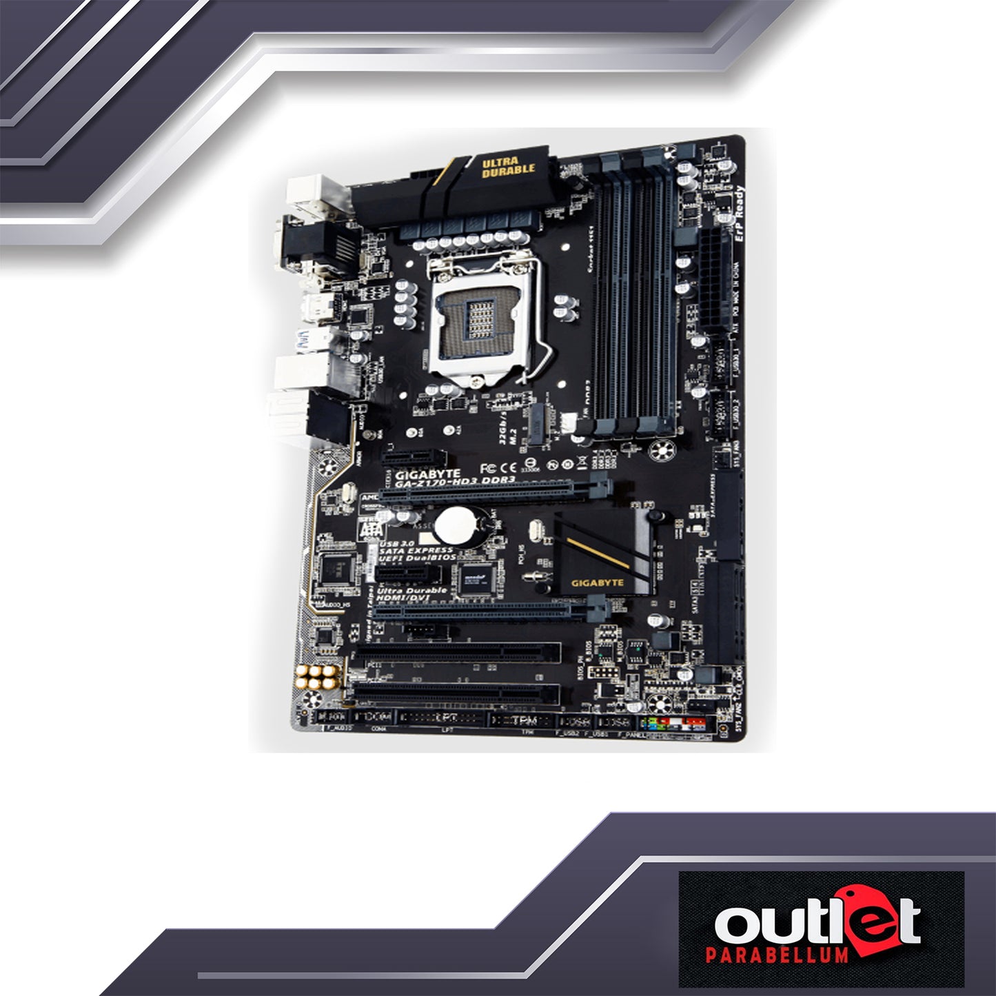 REFURBISHED GA-Z170-HD3-DDR3 GIGABYTE INTEL Z170 S1151 DDR3 ATX Motherboard