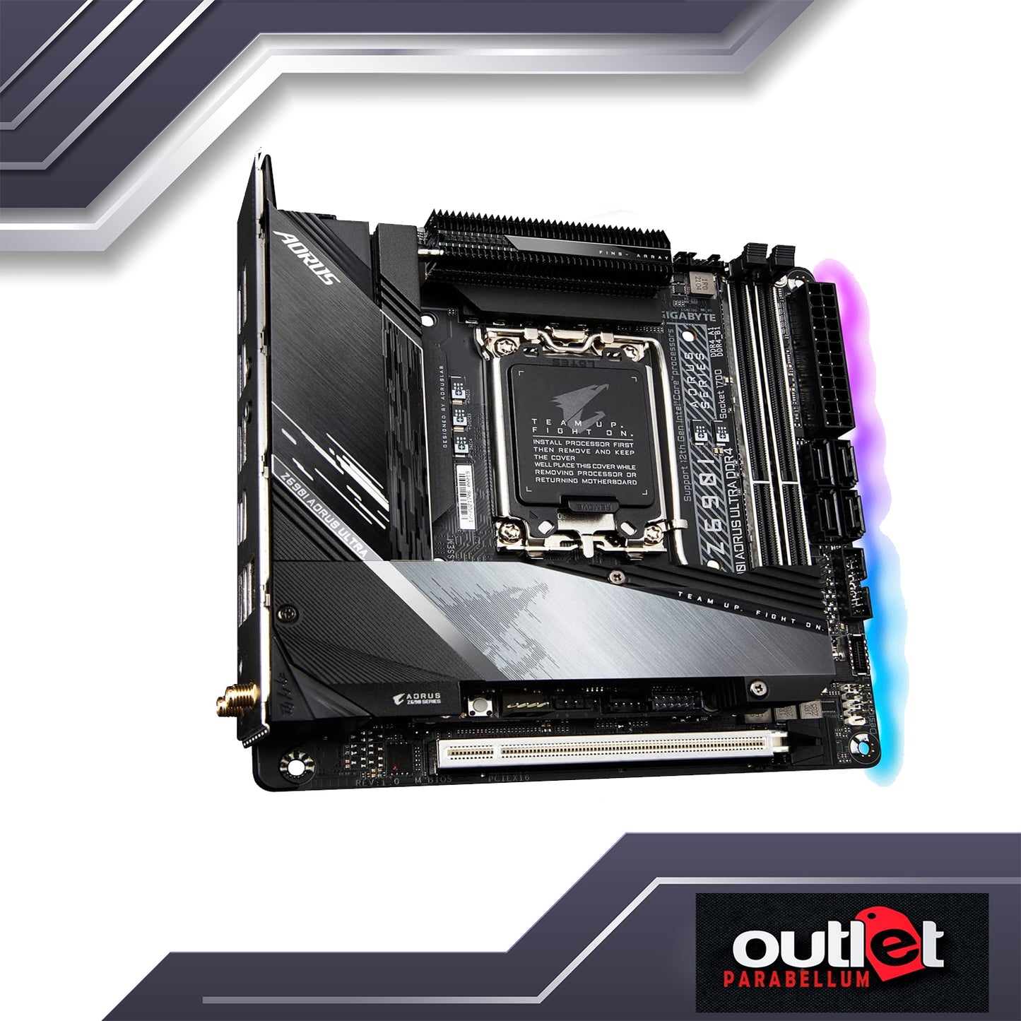 REFURBISHED GA-Z690I-AORUS-ULTRA AORUS INTEL Z690 LGA1700 DDR5 10+1+2DIGITAL VRM(SPS105A)WIFI6 2.5GbE LAN ITX MB Motherboard