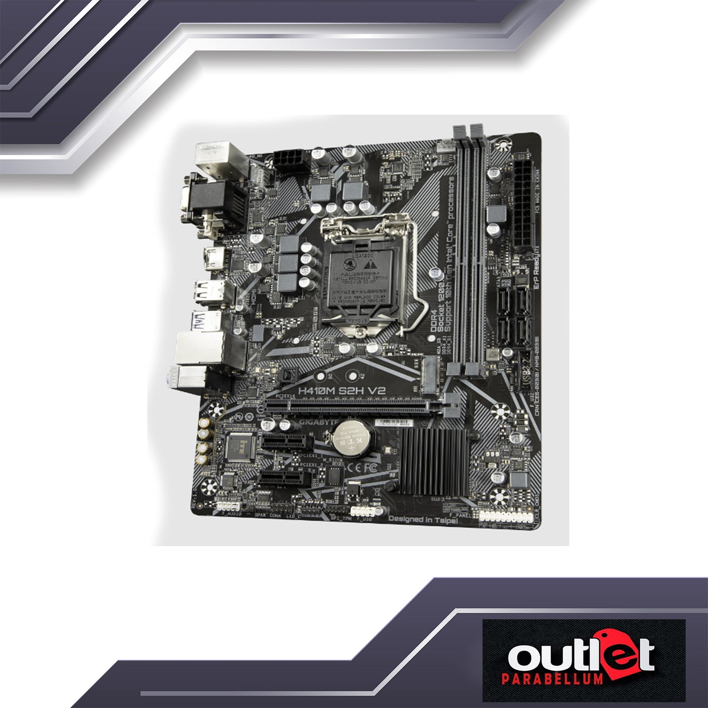 REFURBISHED GIGABYTE GA-H410M-S2H-V2 INTEL H470 LGA1200 HDMI/DVI/DSUB MATX MB