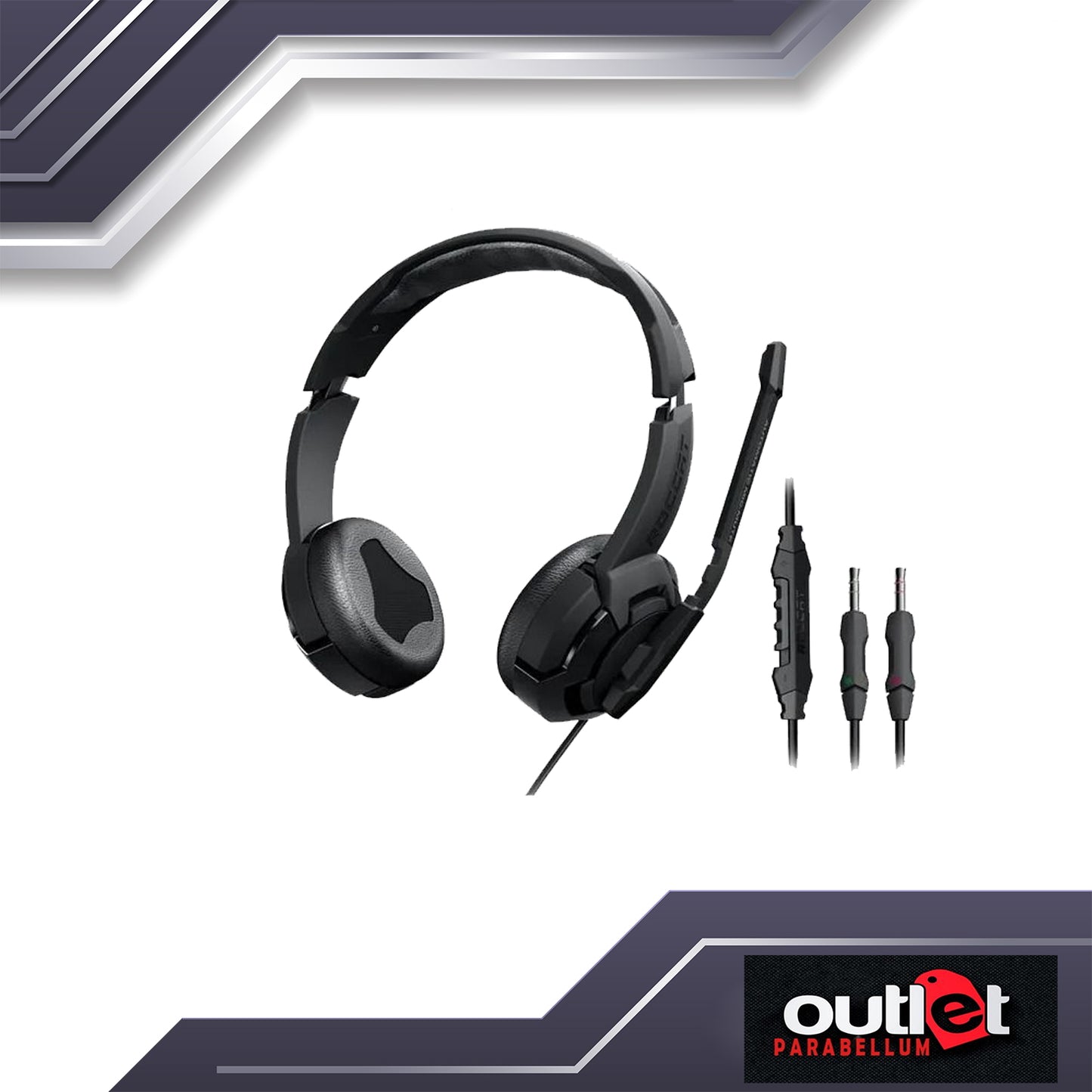 REFURBISHED Roccat Kulo - Stereo 3.5MM Gaming Headset Black - (ROC-14-600-AS)
