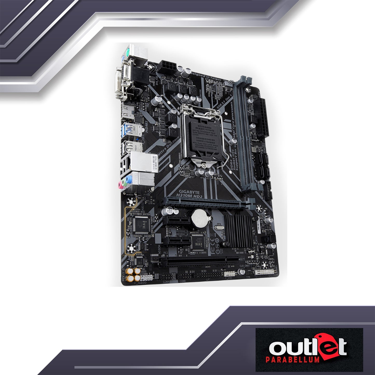 REFURBISHED Gigabyte GA-H310M-HD2 Intel H310 Ultra Durable Motherboard - No Warranty!!