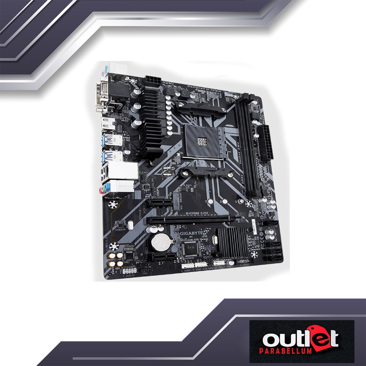 REFURBISHED GIGABYTE GA-B450M-S2H AMD B450 AM4 DDR4 MATX MOTHERBOARD