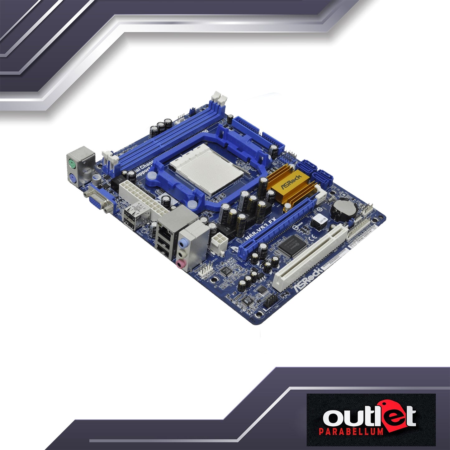 Refurbished ASROCK AR-N68-VS3-UCC ASROCK AM2/AM3+, NF7025 DDR3 AVL Supports AM3 Socket - No Warranty!!!