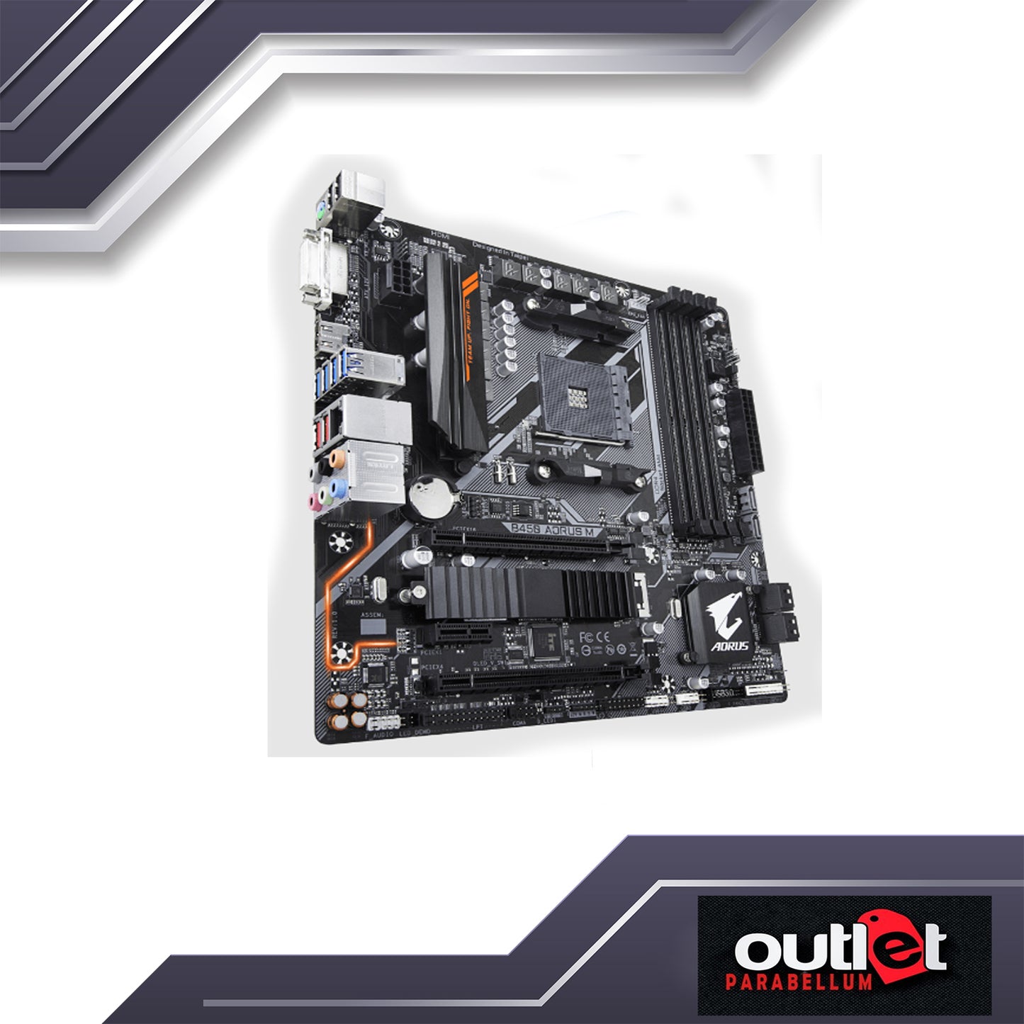 REFURBISHED GIGABYTE GA-B450-AORUS-M AMD B450 AM4 DDR4 MATX GAMING MOTHERBOARD