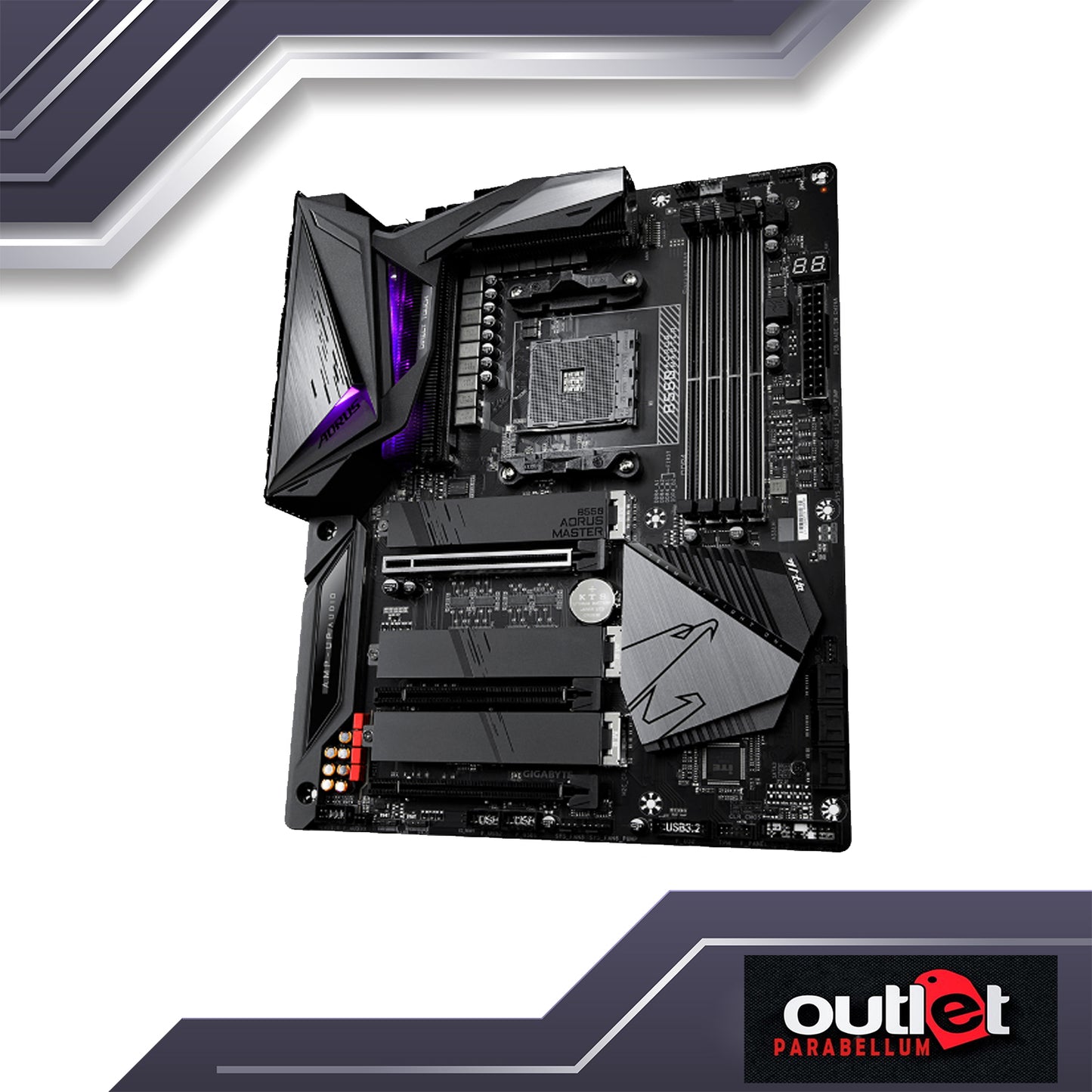 REFURBISHED GIGABYTE GA-B550-AORUS-MASTER AMD B550 AM4 16 PHASE DIGITAL VRM, 2.5GBE LAN, WIFI 6 ATX