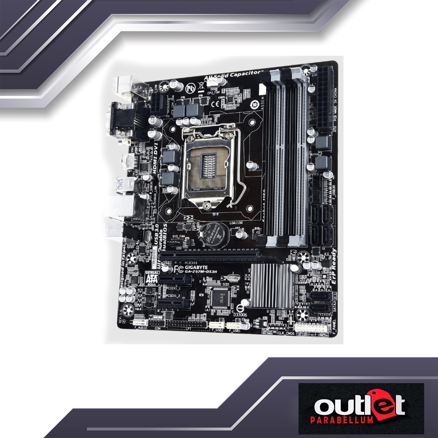 REFURBISHED GIGABYTE GA-Z97M-DS3H GIGABYTE INTEL Z97, S1150 MATX Motherboard