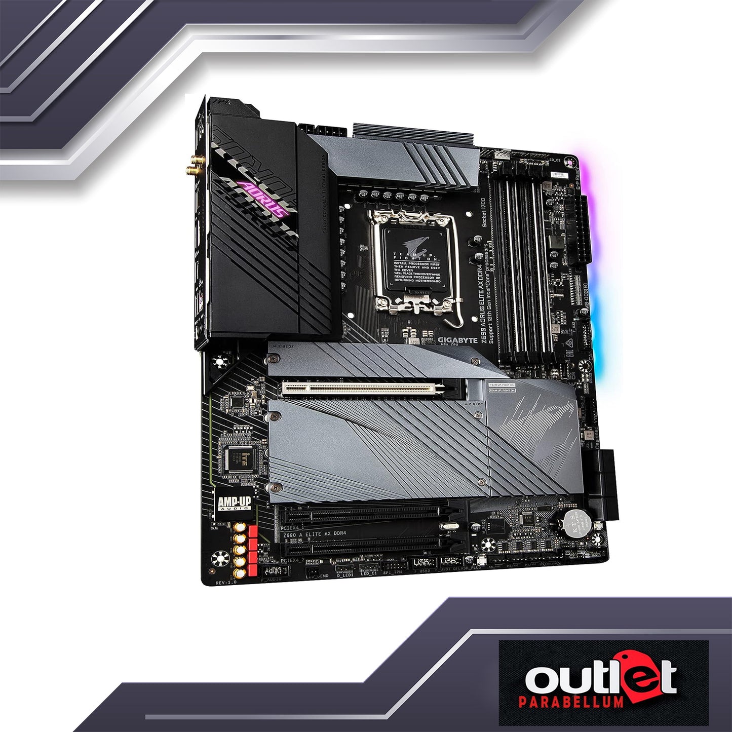 REFURBISHED GA-Z690-AORUS-ELITE-AX AORUS INTEL Z690 LGA1700 DDR5 16+1+2 DIGITAL VRM(SPS 70A)WIFI6 2.5GbE LAN ATX Motherboard
