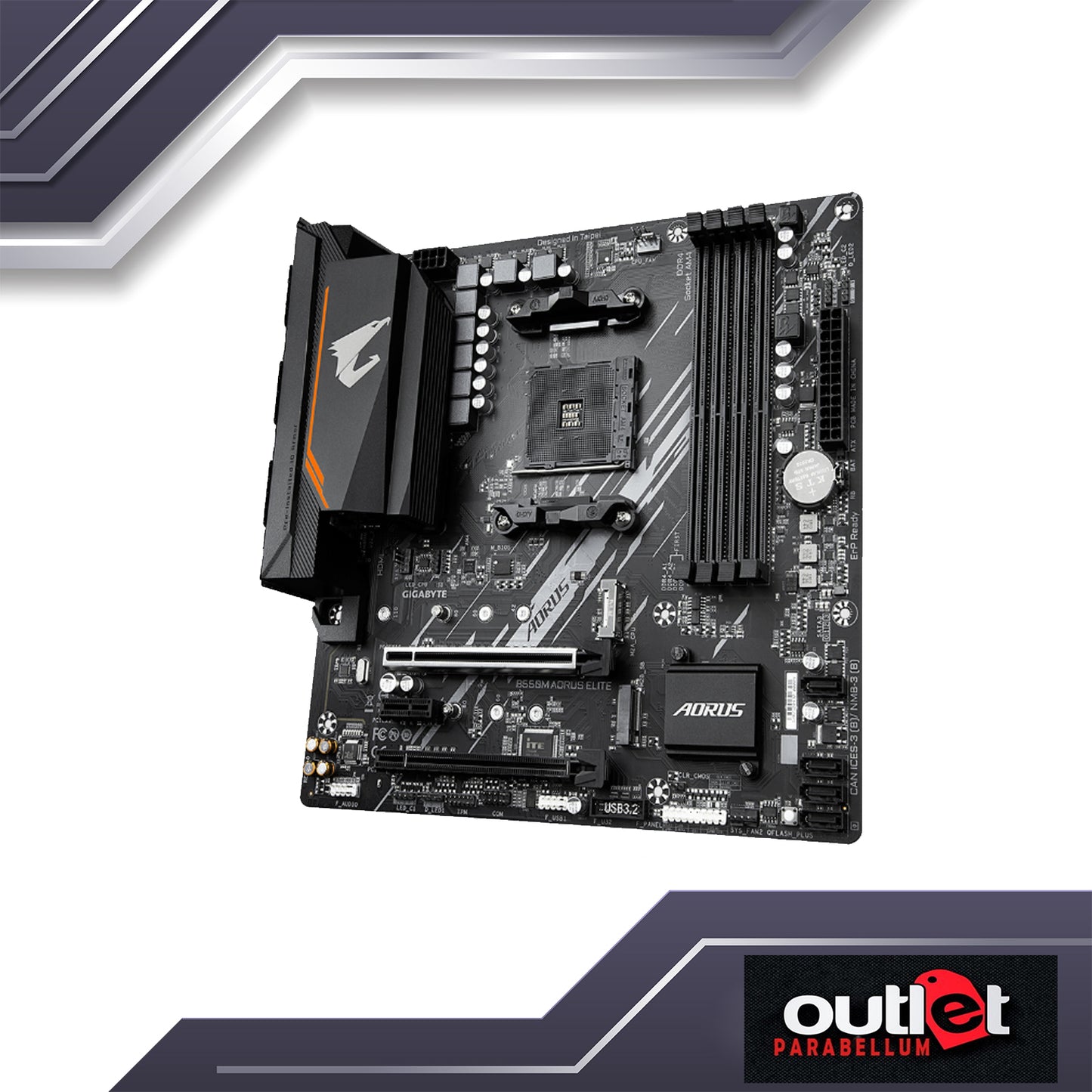 REFURBISHED GIGABYTE GA-B550M-AORUS-ELITE AORUS AMD B550 DVI/HDMI RGB FUSION GIGA LAN MATX GAMING MB