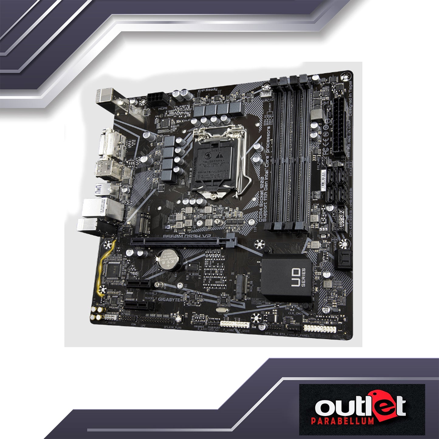 REFURB GA-B560M-DS3H-V2 GIGABYTE INTEL B560 DIRECT 6+2 PHASE DIGITAL VRM Motherboard