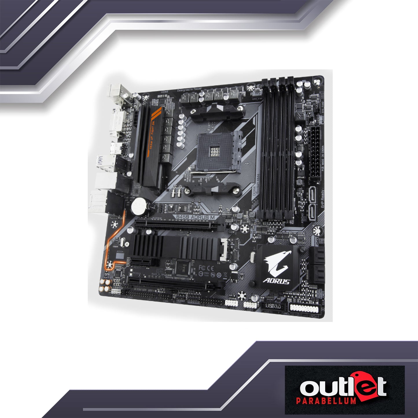 REFURBISHED GIGABYTE GA-B450-AORUS-M AMD B450 AM4 DDR4 MATX GAMING MOTHERBOARD
