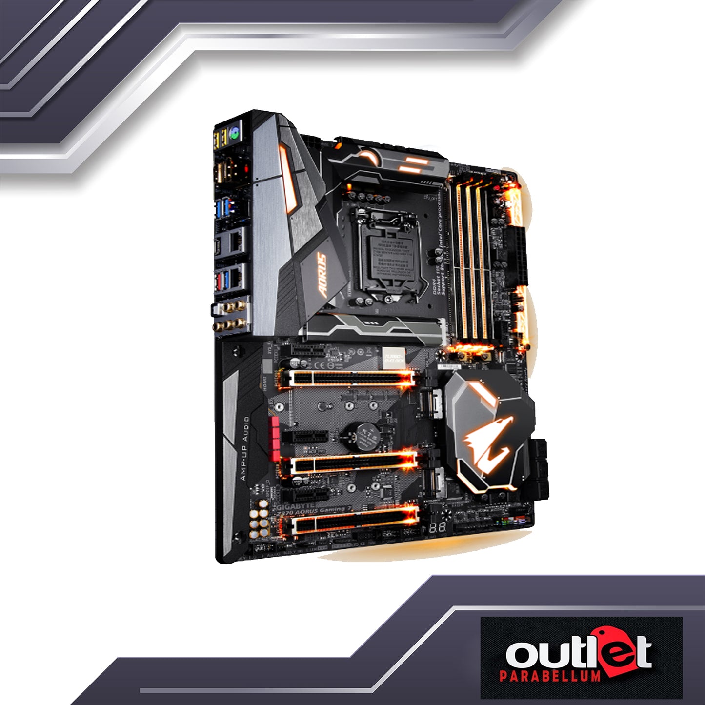 REFURBISHED GA-Z370-AORUS-GAMING-7 GIGABTYE INTEL Z370 S1151 DDR4 ATX MB W/ RGB FUSION,DUAL LAN,ESS SABRE DAC