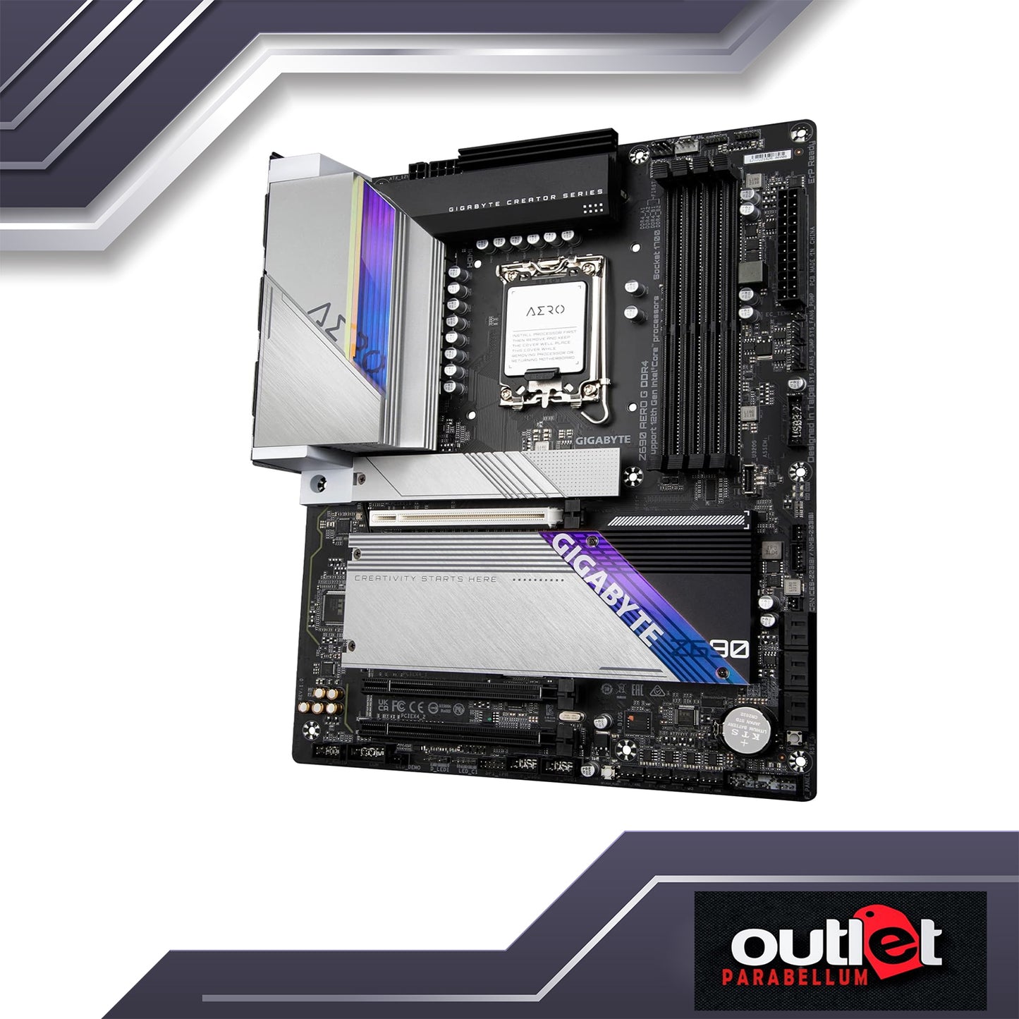 REFURBISHED GA-Z690-AERO-G-DDR4 GIGABYTE INTEL Z690 LGA1700 DDR4 16+1+2 DIGITAL VRM(SPS 90A)WIFI6 2.5GbE LAN MOTHERBOARD