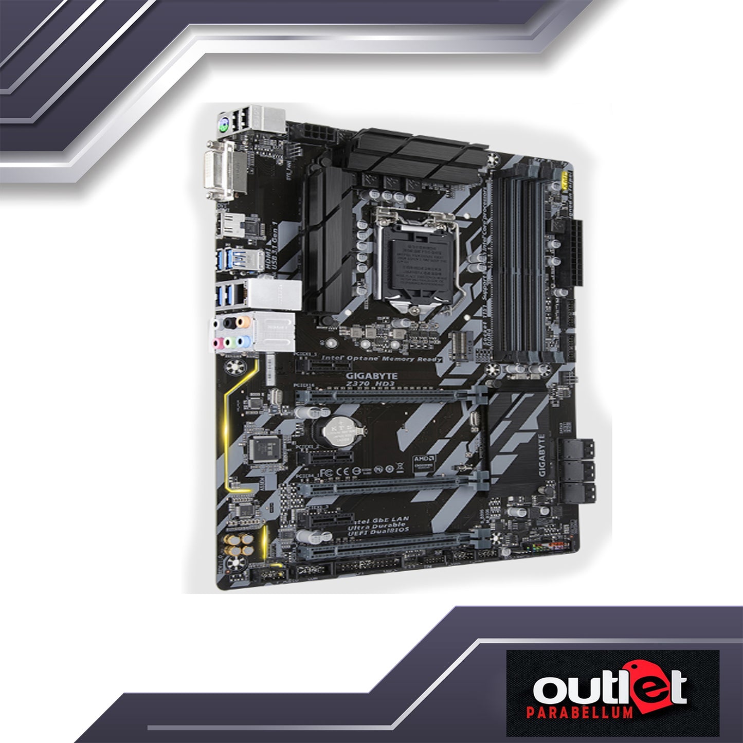 REFURBISHED GA-Z370-HD3 GIGABYTE INTEL Z370 S1151 DDR4 ATX MB W/ RGB FUSION