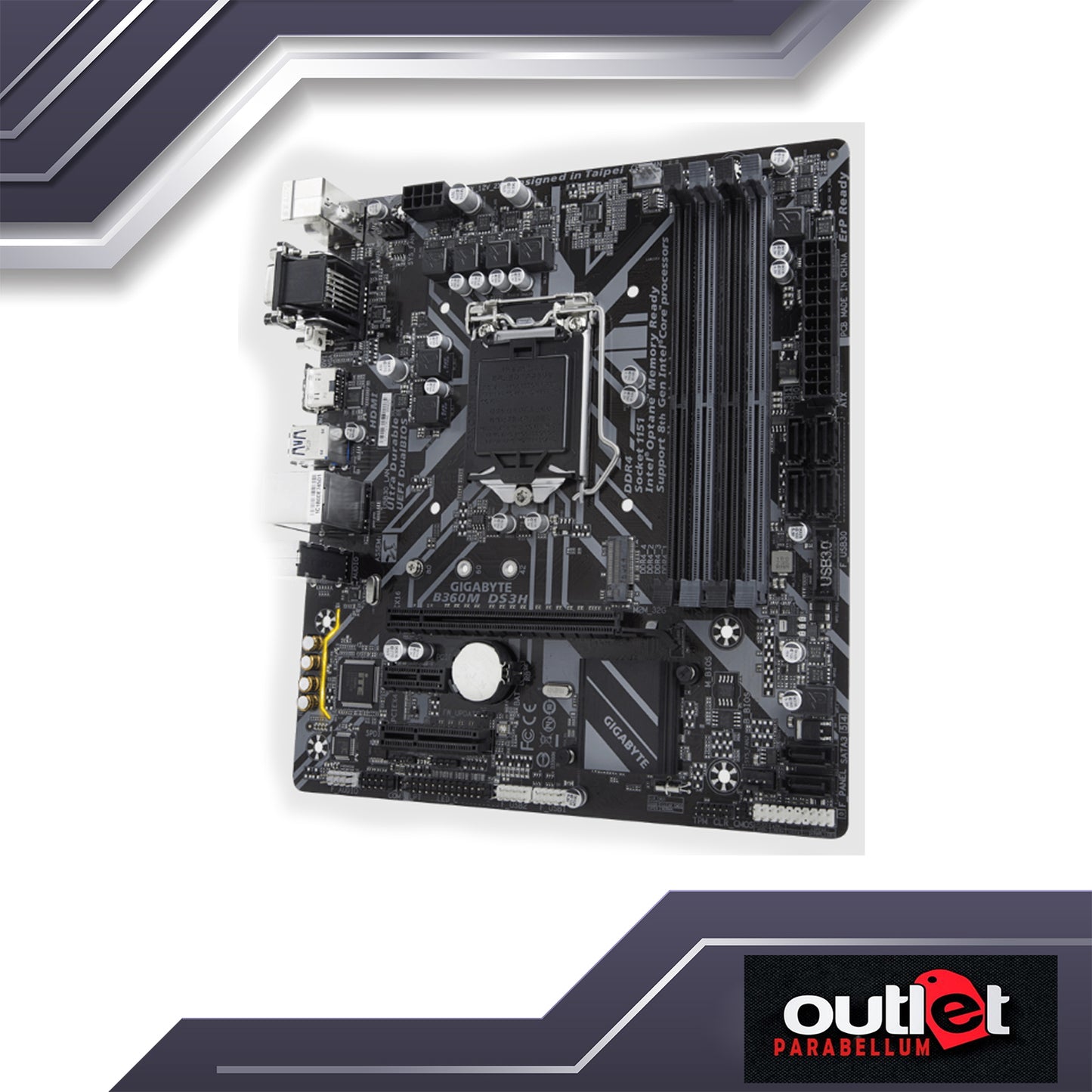 REFURBISHED GA-B360M-DS3H GIGABYTE INTEL B360 S1151 MICRO ATX MOTHERBOARD