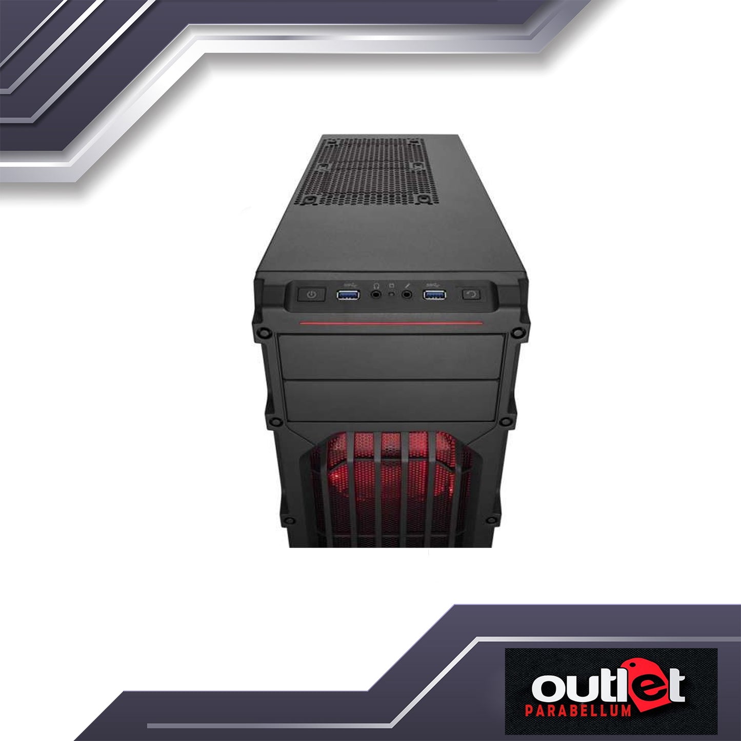 Refurbished CORSAIR Carbide Series™ SPEC-03 Red LED Mid-Tower Gaming Case CS-CC-9011052-WW