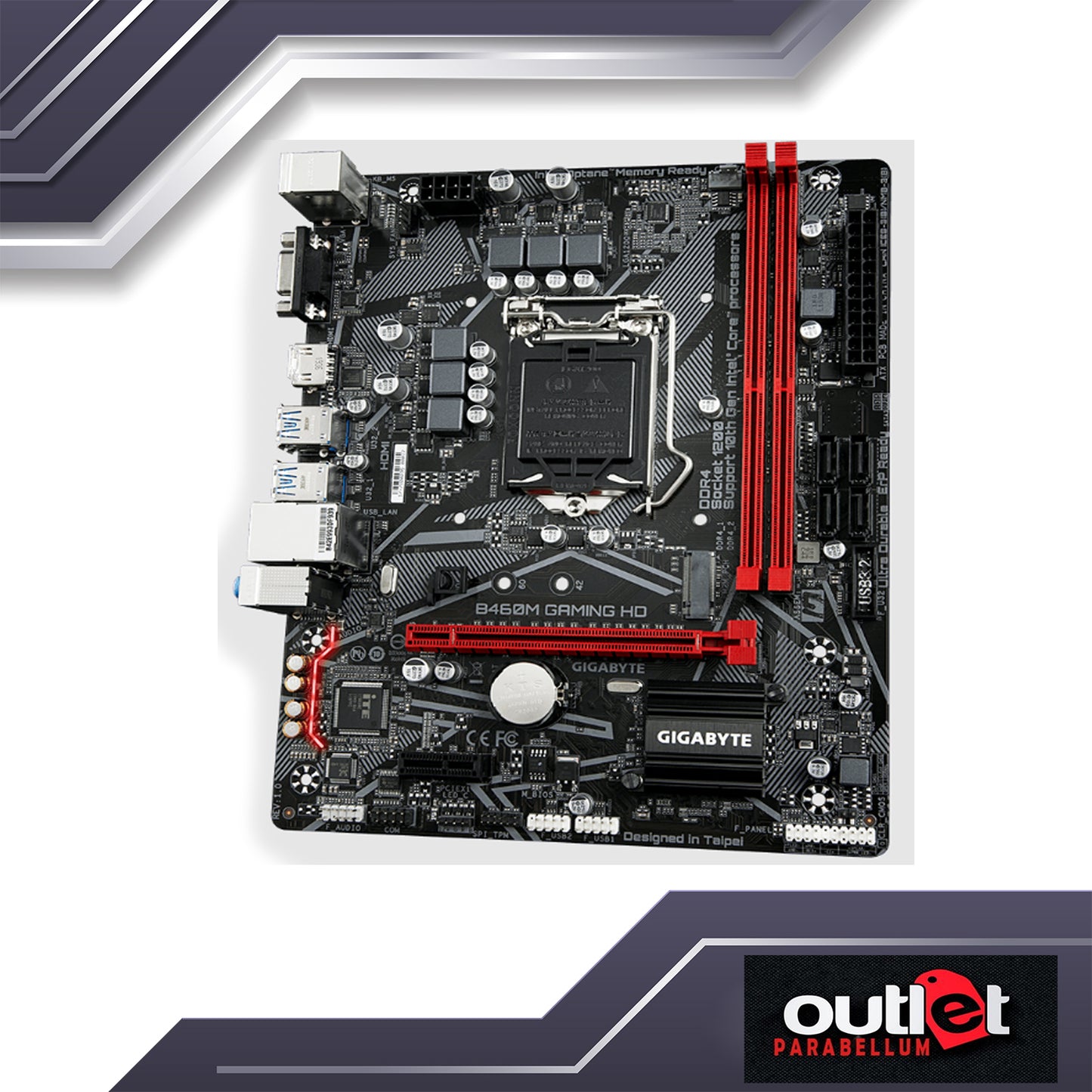 REFURBISHED GA-B460M-GAMING-HD GIGABYTE INTEL B460 LGA1200 DSUB/HDMI/ 2XDIMM MATX MOTHERBOARD