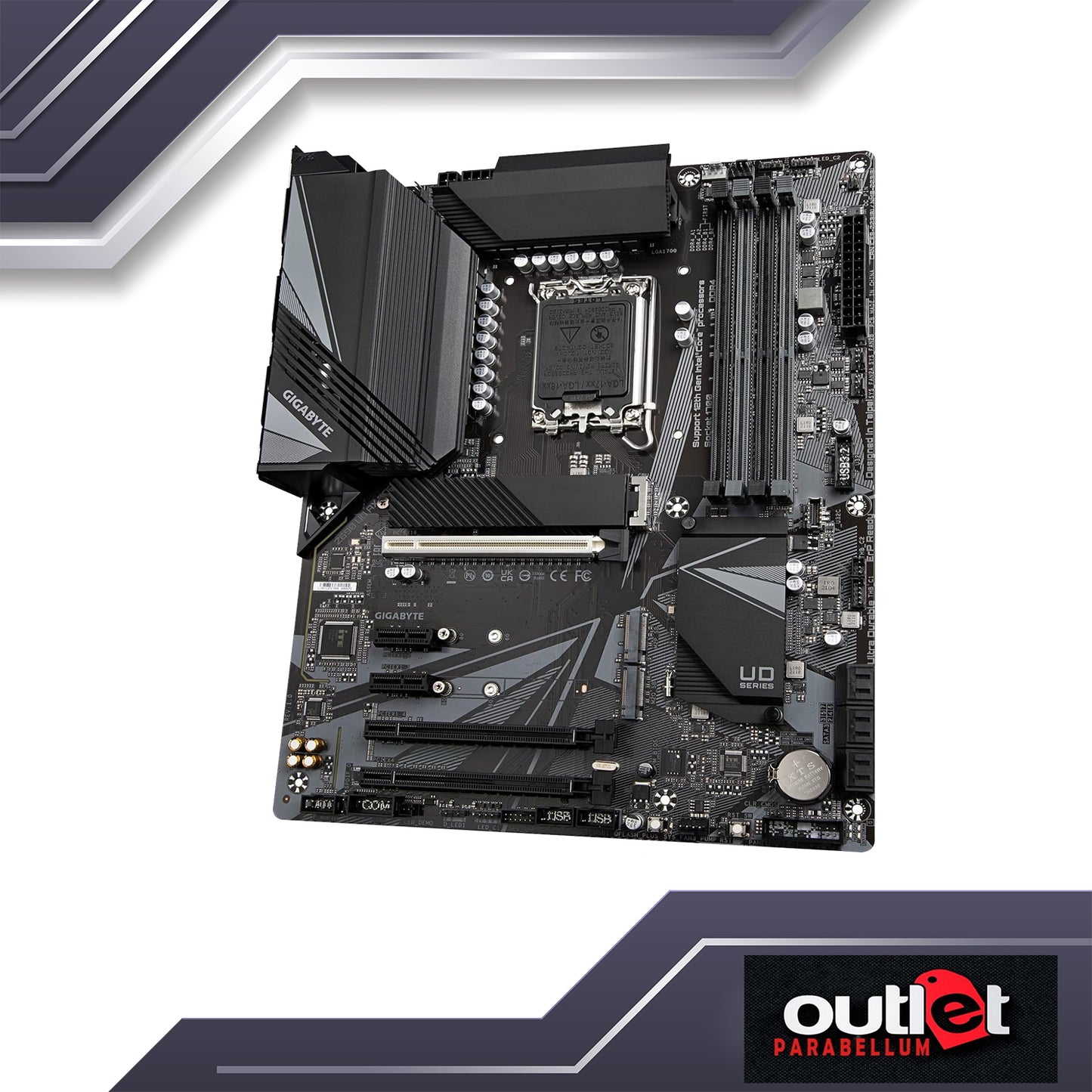 REFURBISHED GA-Z690-UD-AX-DDR4 GIGABYTE INTEL Z690 LGA1700 DDR4 16+1+2 DIGITAL VRM(SPS 60A)WIFI 6, 2.5GbE ATX MOTHERBOARD