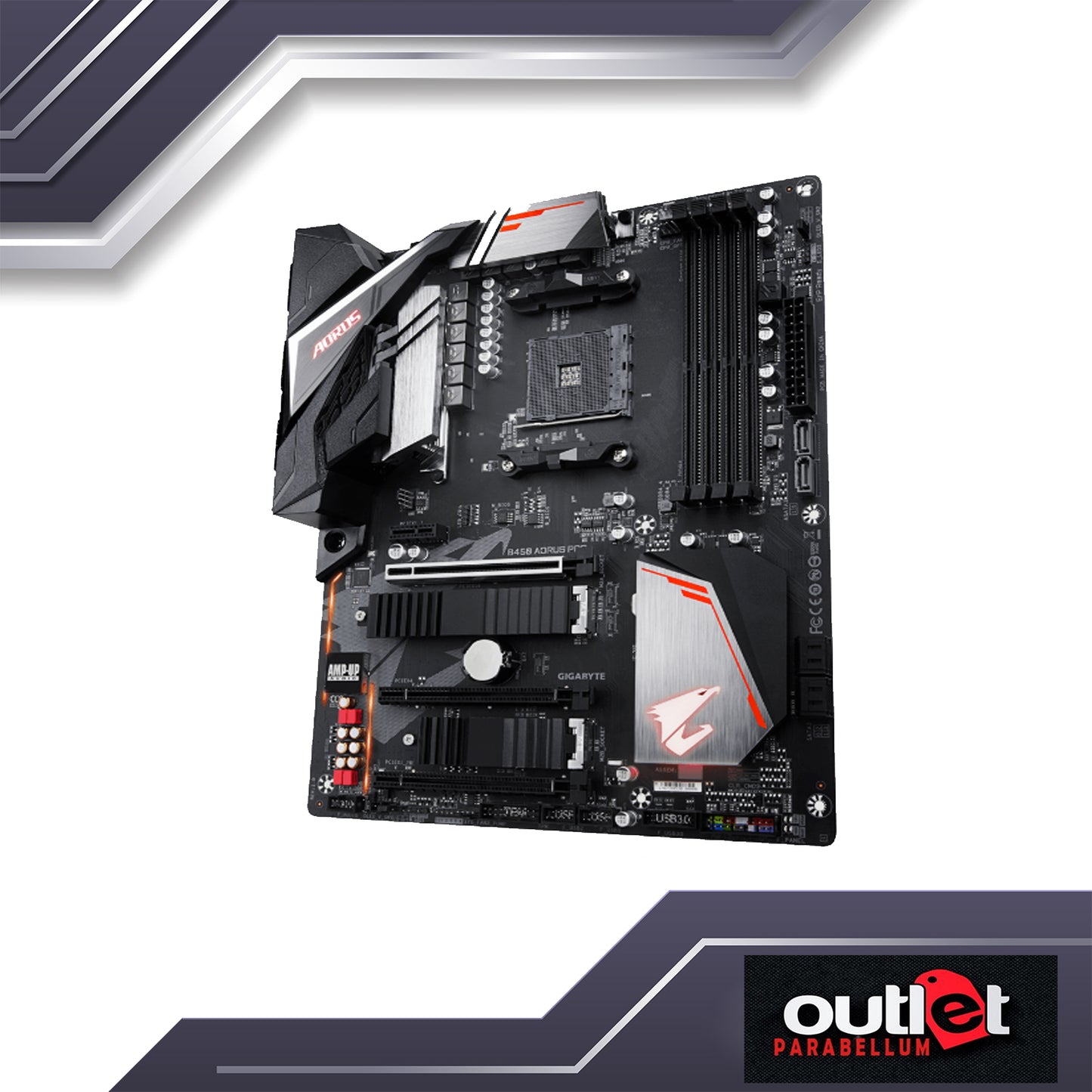 REFURBISHED GIGABYTE GA-B450-AORUS-PRO AMD B450 AM4 DDR4 ATX GAMING MOTHERBOARD