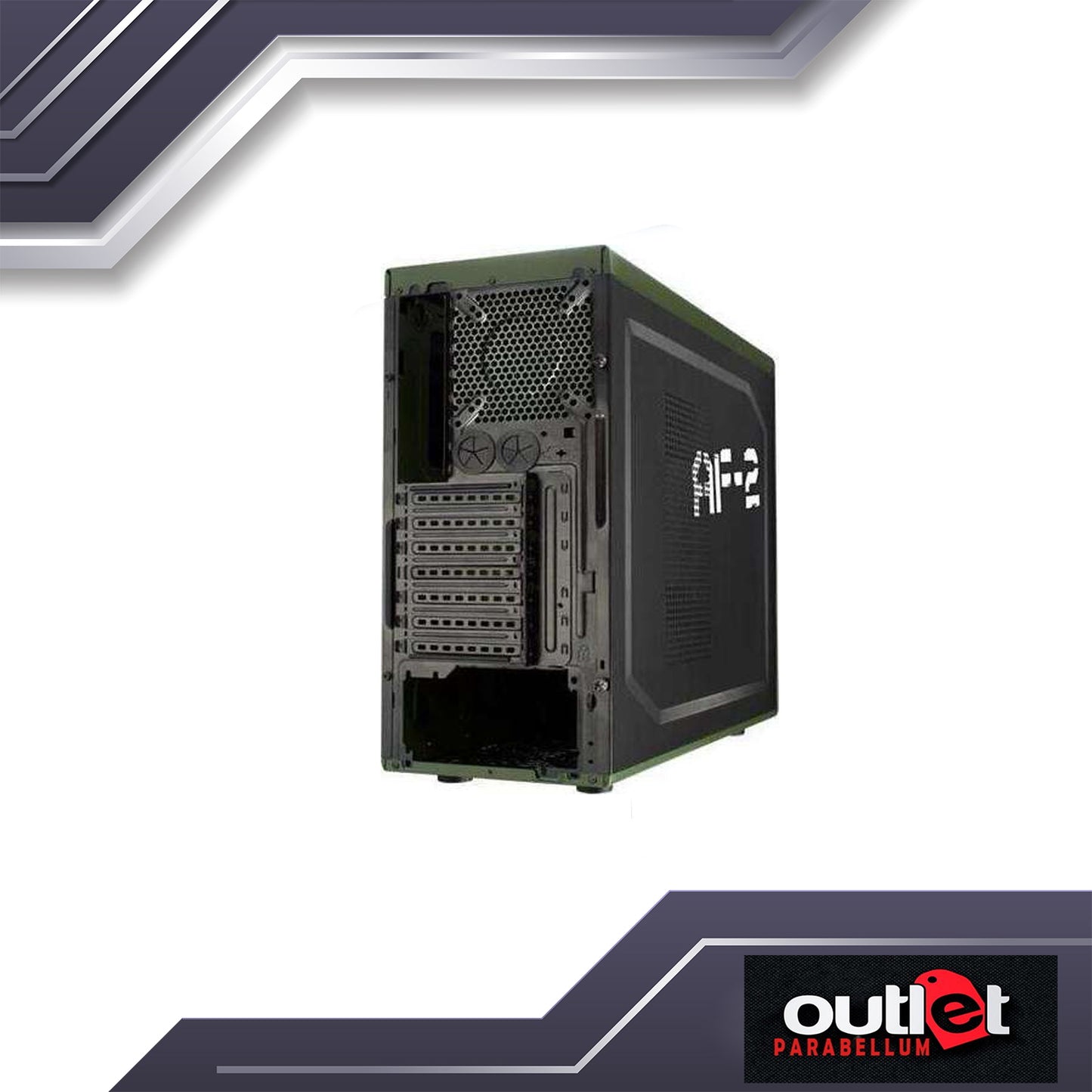 NEW COUGAR Solution AF-2 Black & Army Green Steel ATX Mid Tower Computer Case with 12cm COUGAR TURBINE HYPER-SPIN Bearing Silent Fan and USB 3.0