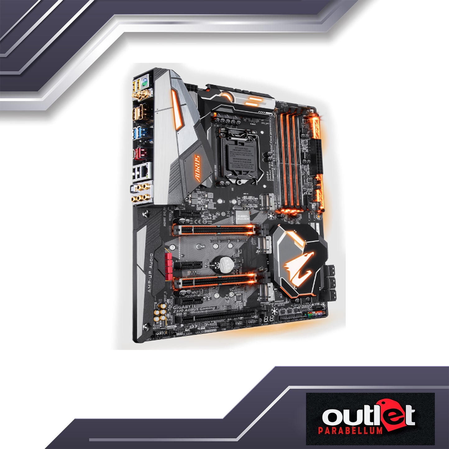 REFURBISHED GA-Z370-AORUS-GAMING-5 GIGABYTE INTEL Z370 S1151 DDR4 ATX MB W/ RGB FUSION, INTEL LAN,/WIFI