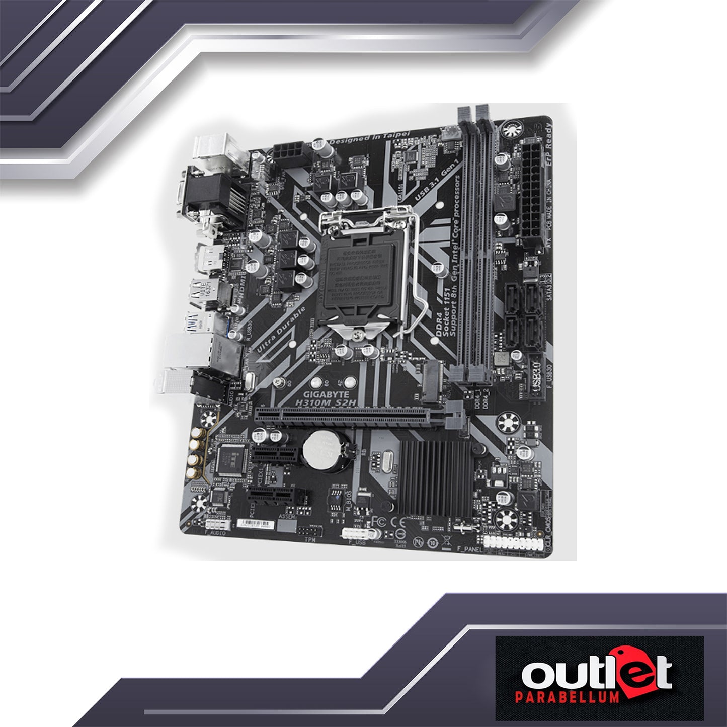 REFURBISHED GIGABYTE GA-H310M-S2H INTEL H310 S1151 MATX MOTHERBOARD