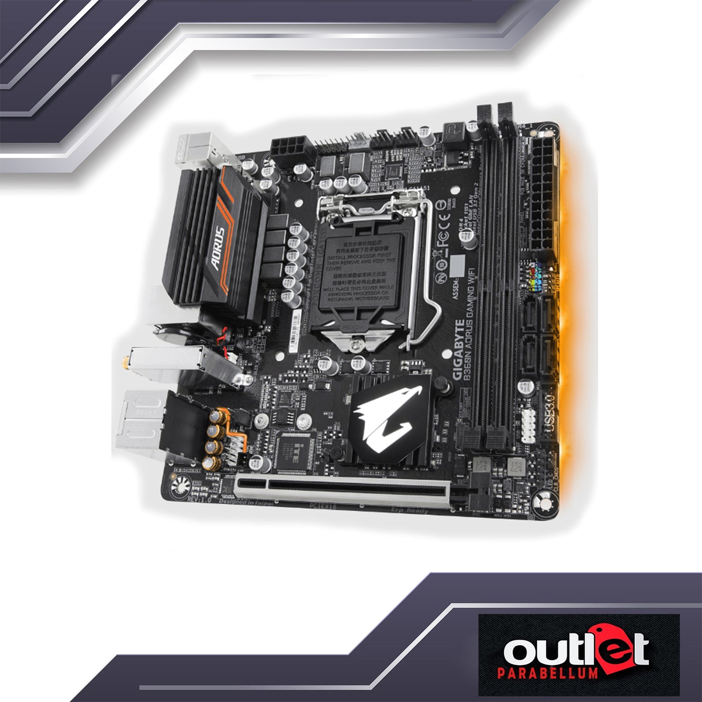 REFURBISHED GA-B360N-AORUS-GAMING-WIFI GIGABYTE INTEL B360 S1151 ITX WIFI GAMING MOTHERBOARD