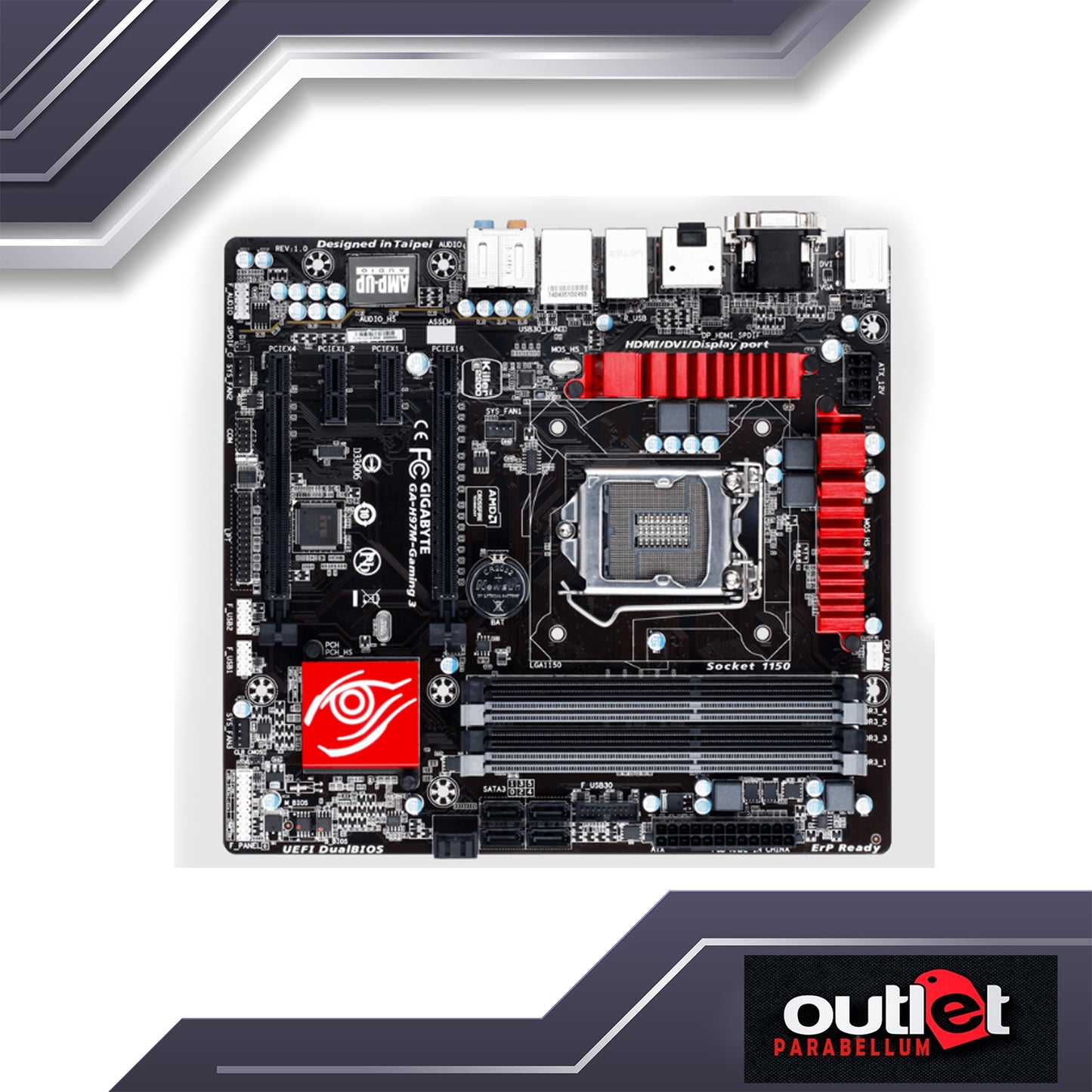 REFURBISHED GA-H97M-GAMING-3 GIGABYTE INTEL H97 S1150 GAMING MB MATX