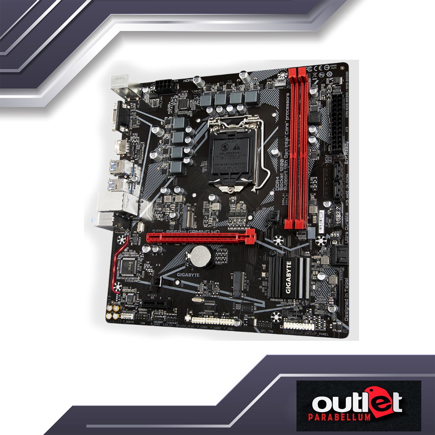 REFURB GA-B560M-GAMING-HD GIGABYTE INTEL B560 DIRECT 6+2 PHASE DIGITAL VRM, PCIE 4.0 2XDIMM GIGALAN Motherboard