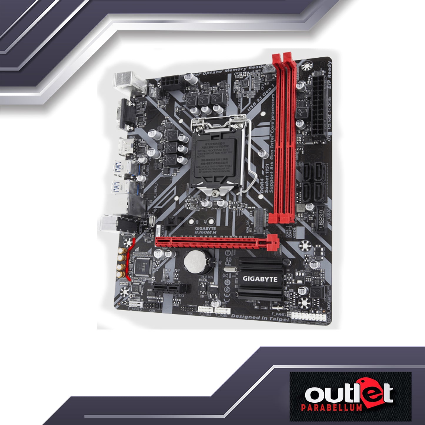 REFURBISHED GA-B360M-H GIGABYTE INTEL B360 S1151 MICRO ATX MOTHERBOARD