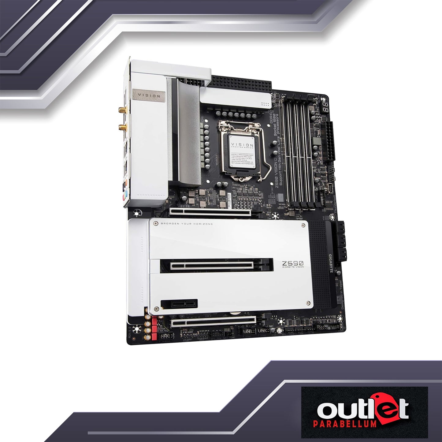 REFURBISHED GA-Z590-VISION-D GIGABYTE INTEL Z590 LGA1200 PCIE4.0, INTEL 2.5GBE LAN Motherboard