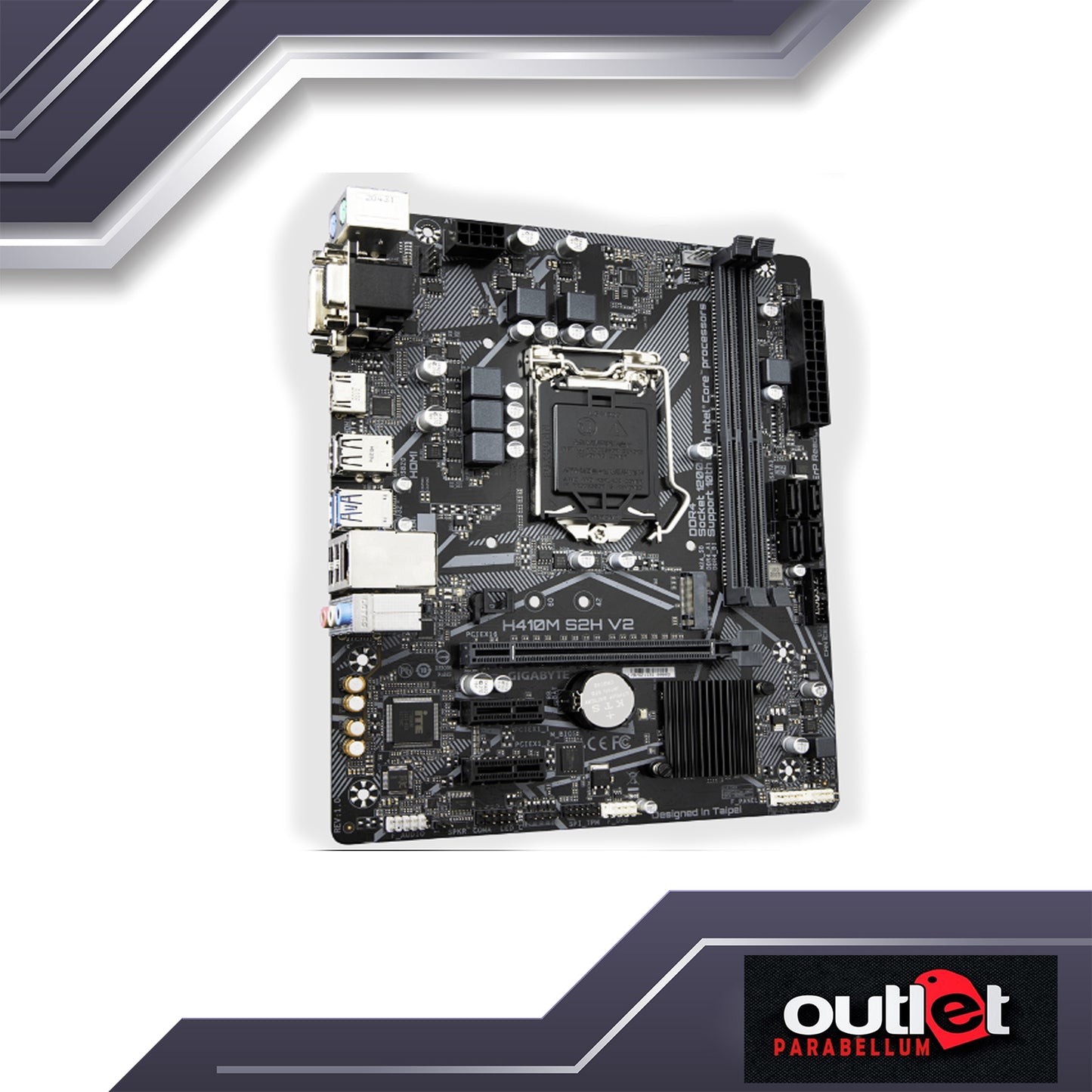 REFURBISHED GIGABYTE GA-H410M-S2H-V2 INTEL H470 LGA1200 HDMI/DVI/DSUB MATX MB