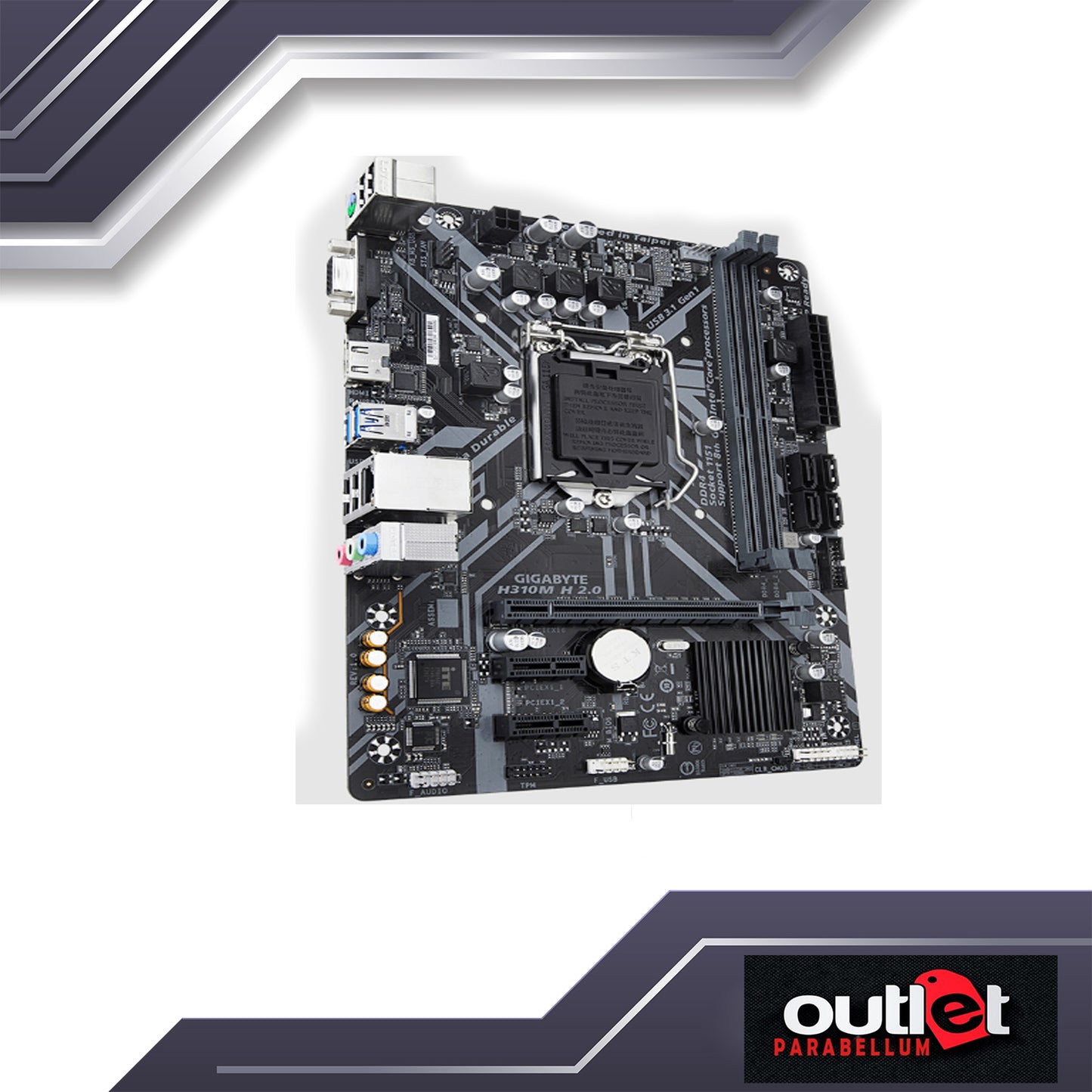 REFURBISHED GIGABYTE GA-H310M-H-2.0 GIGABYTE INTEL H310 S1151 MATX MOTHERBOARD