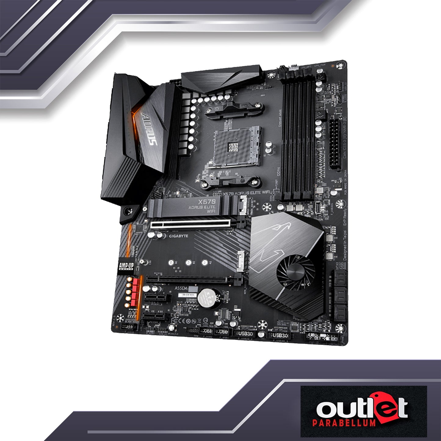 REFURBISHED GA-X570-AORUS-ELITE-WIFI GIGABYTE AMD X570 AM4 DDR4 PCIE 4.0 WIFI ATX GAMING MOTHERBOARD