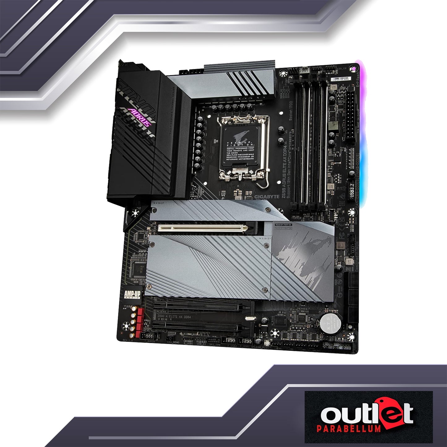 REFURBISHED GA-Z690-AORUS-ELITE-AX AORUS INTEL Z690 LGA1700 DDR5 16+1+2 DIGITAL VRM(SPS 70A)WIFI6 2.5GbE LAN ATX Motherboard