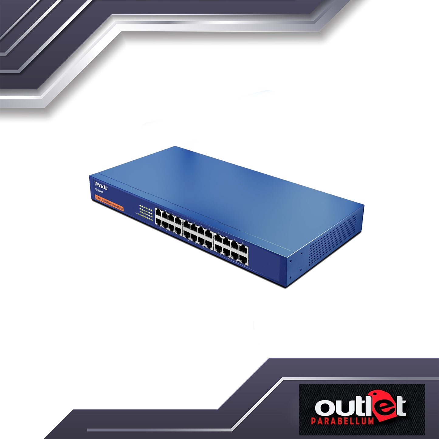 TENDA TE-TEH2400M 10/100Mbps 24-Ports Fast Ethernet Rackmountable Network Switch