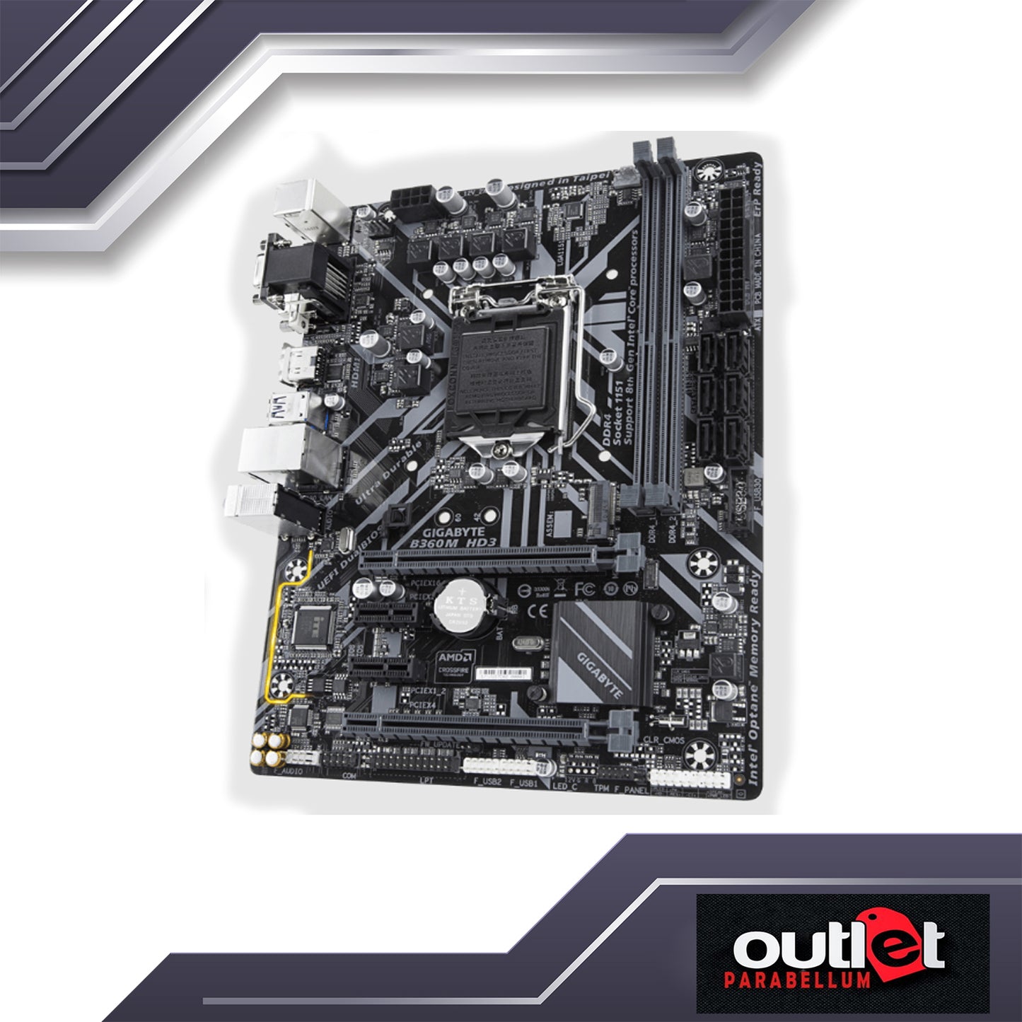 REFURBISHED GA-B360M-HD3 GIGABYTE INTEL B360 S1151 MICRO ATX MOTHERBOARD