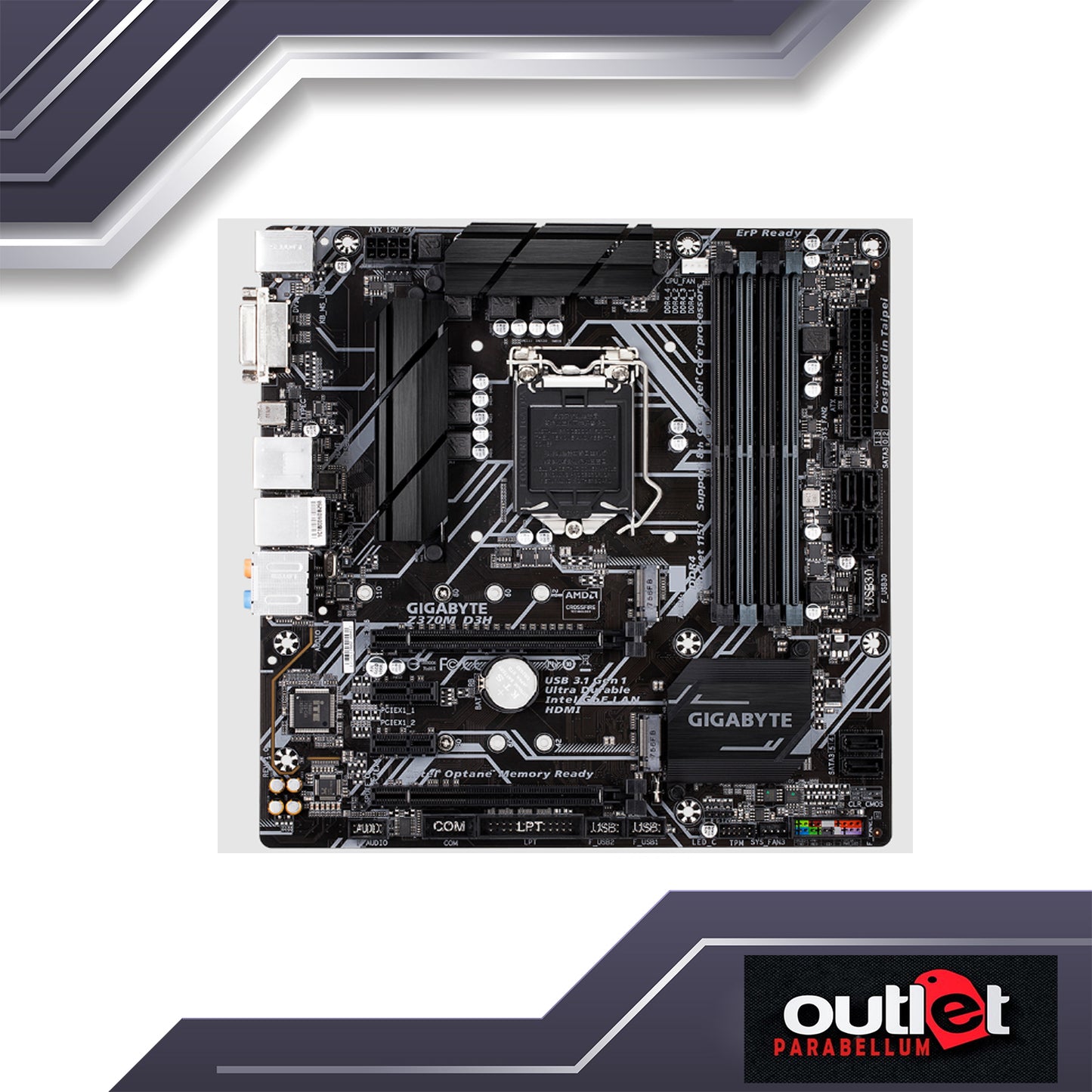 REFURBISHED GA-Z370M-D3H GIGABYTE INTEL Z370 S1151 DDR4 MATX Motherboard