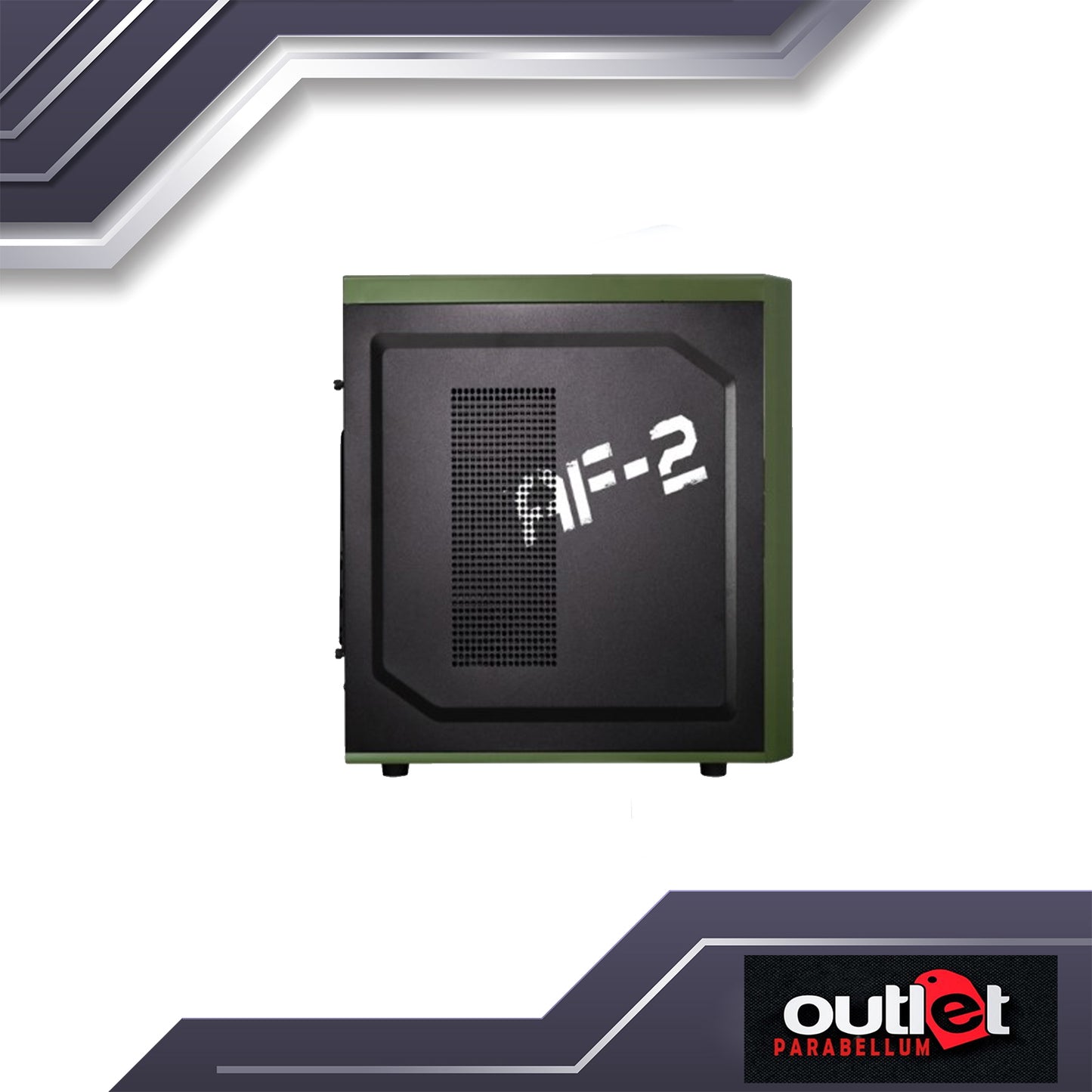 NEW COUGAR Solution AF-2 Black & Army Green Steel ATX Mid Tower Computer Case with 12cm COUGAR TURBINE HYPER-SPIN Bearing Silent Fan and USB 3.0