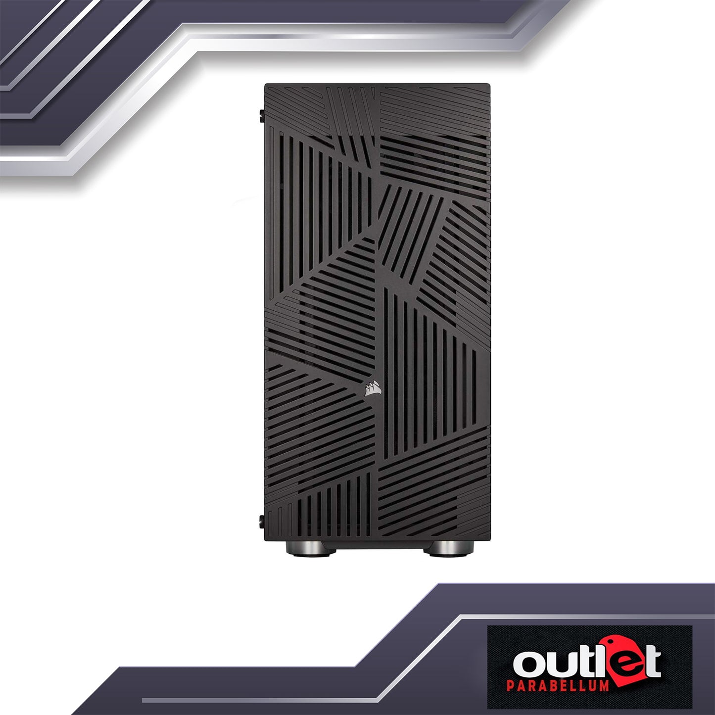 Refurbished CORSAIR 275R Airflow Tempered Glass Mid-Tower Gaming Case Black CS-CC-9011181-WW