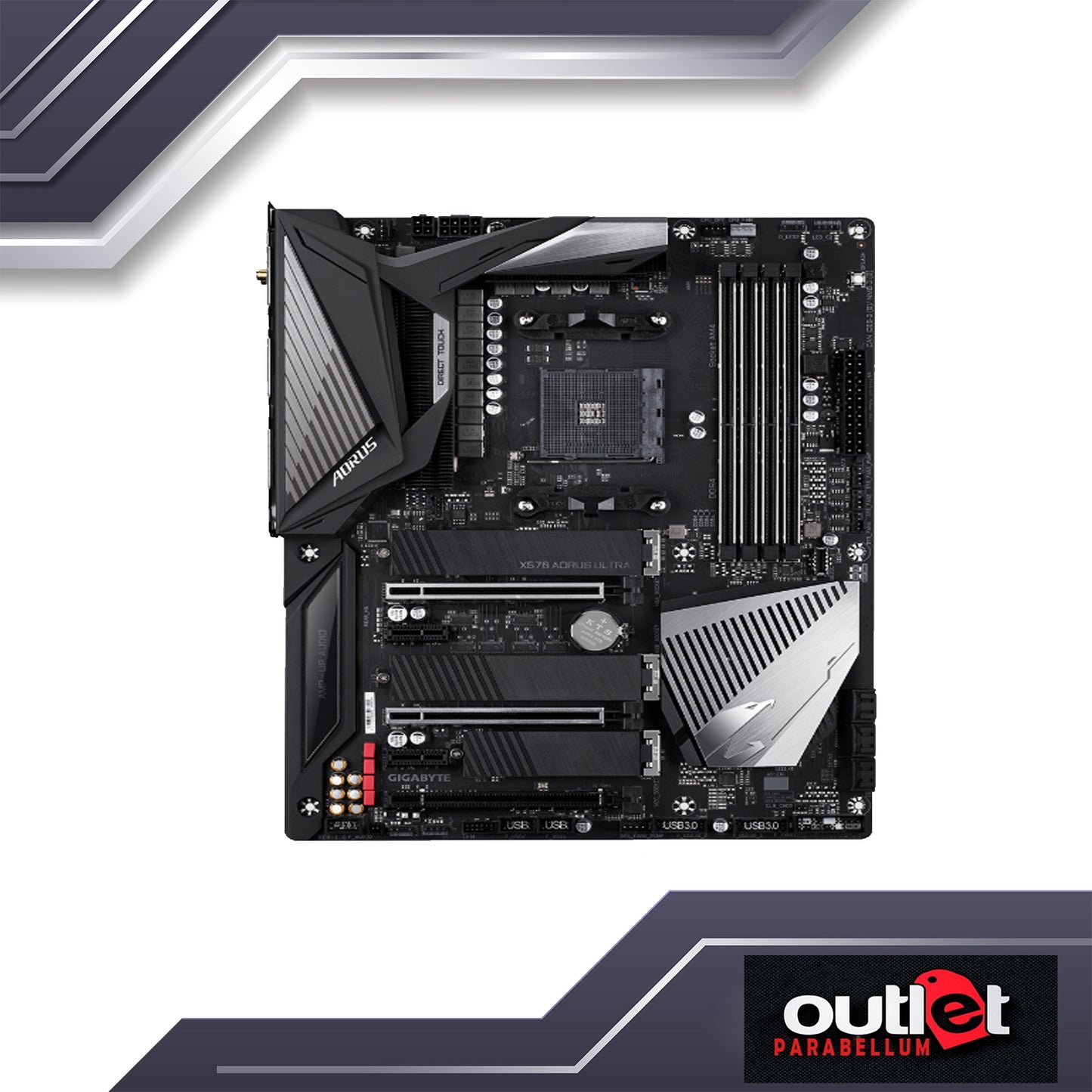 REFURBISHED GIGABYTE GA-X570-AORUS-ULTRA AMD X570 AM4 DDR4 PCIE 4.0 ATX GAMING MOTHERBOARD