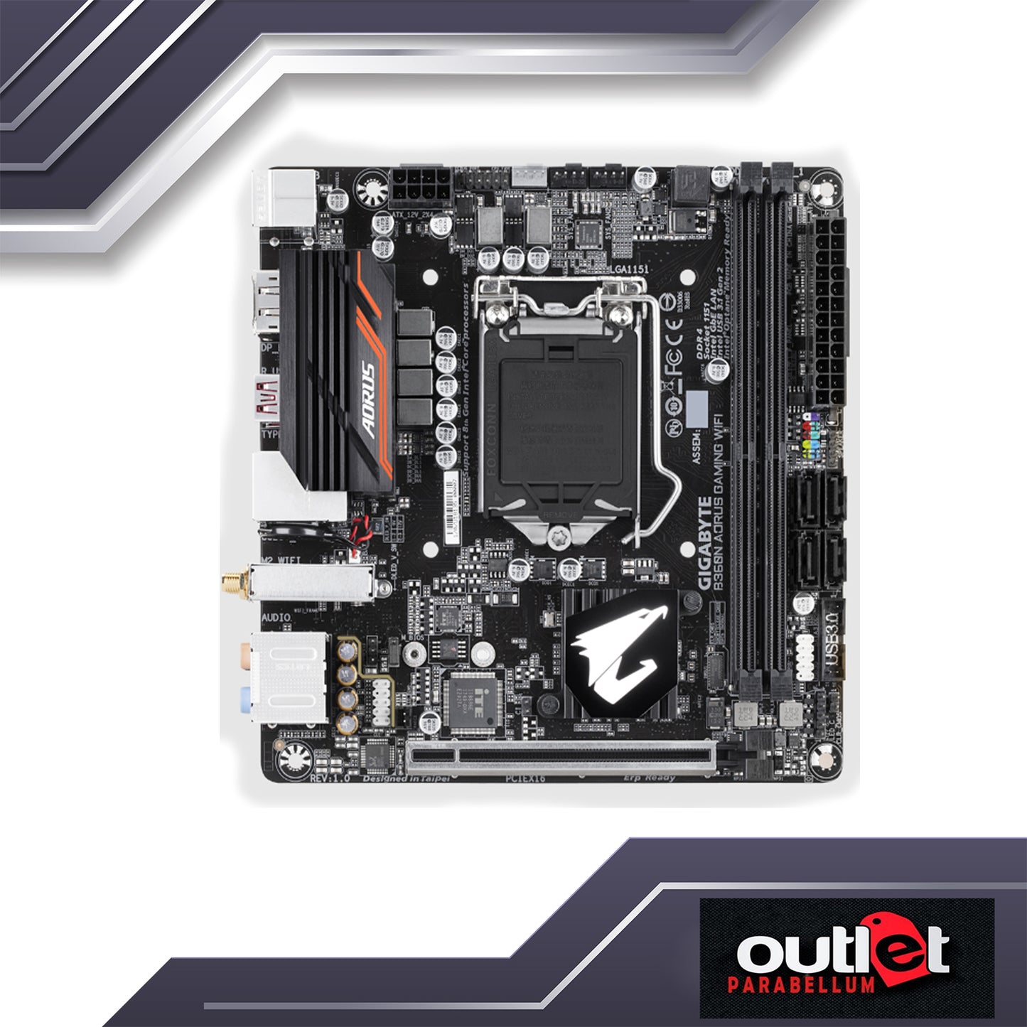 REFURBISHED GA-B360N-AORUS-GAMING-WIFI GIGABYTE INTEL B360 S1151 ITX WIFI GAMING MOTHERBOARD