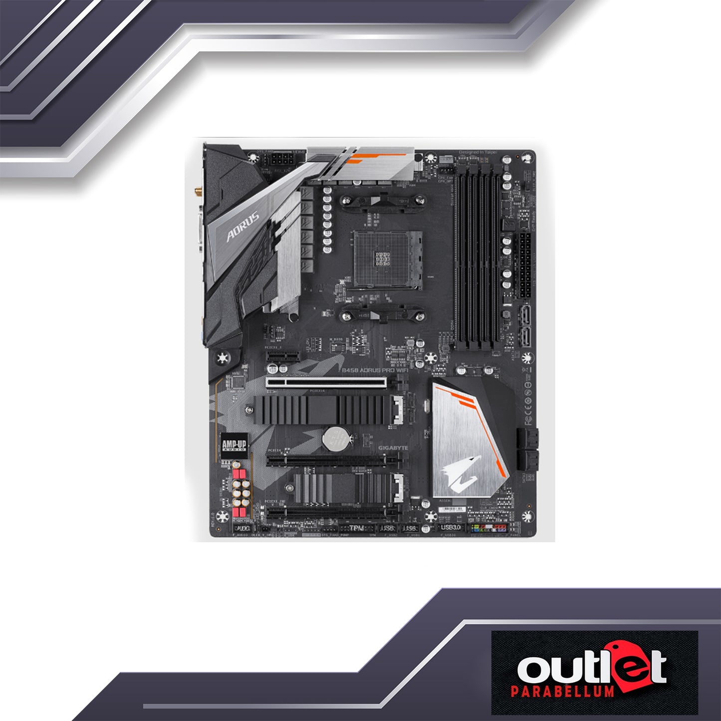 REFURBISHED GIGABYTE GA-B450M-DS3H-WIFI AMD B450 Ultra Durable Motherboard with Realtek® GbE LAN with cFosSpeed - Motherboard