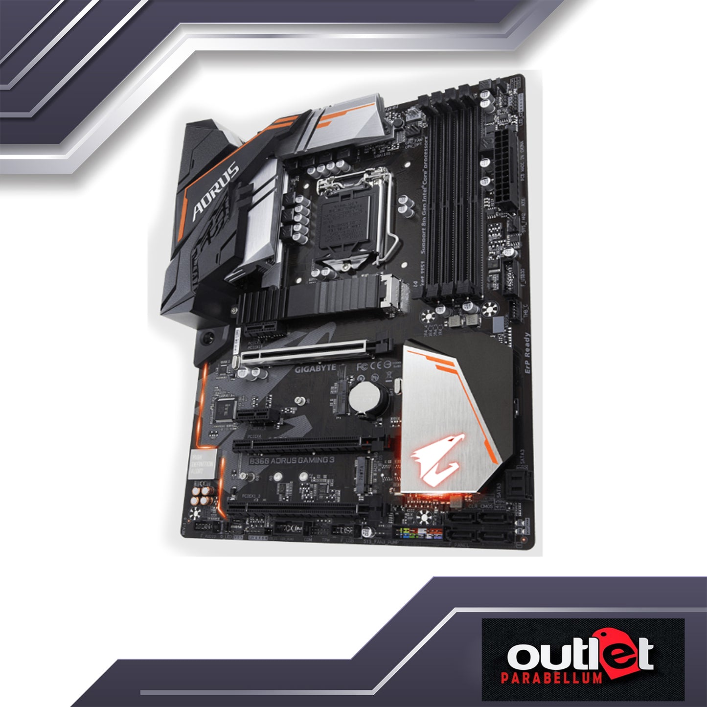 REFURBISHED GA-B360-AORUS-GAMING-3 GIGABYTE INTEL B360 S1151 GAMING MOTHERBOARD